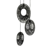 By-Boo Hanglamp 'Ovo' 3-lamps Cluster Rond, kleur Zwart