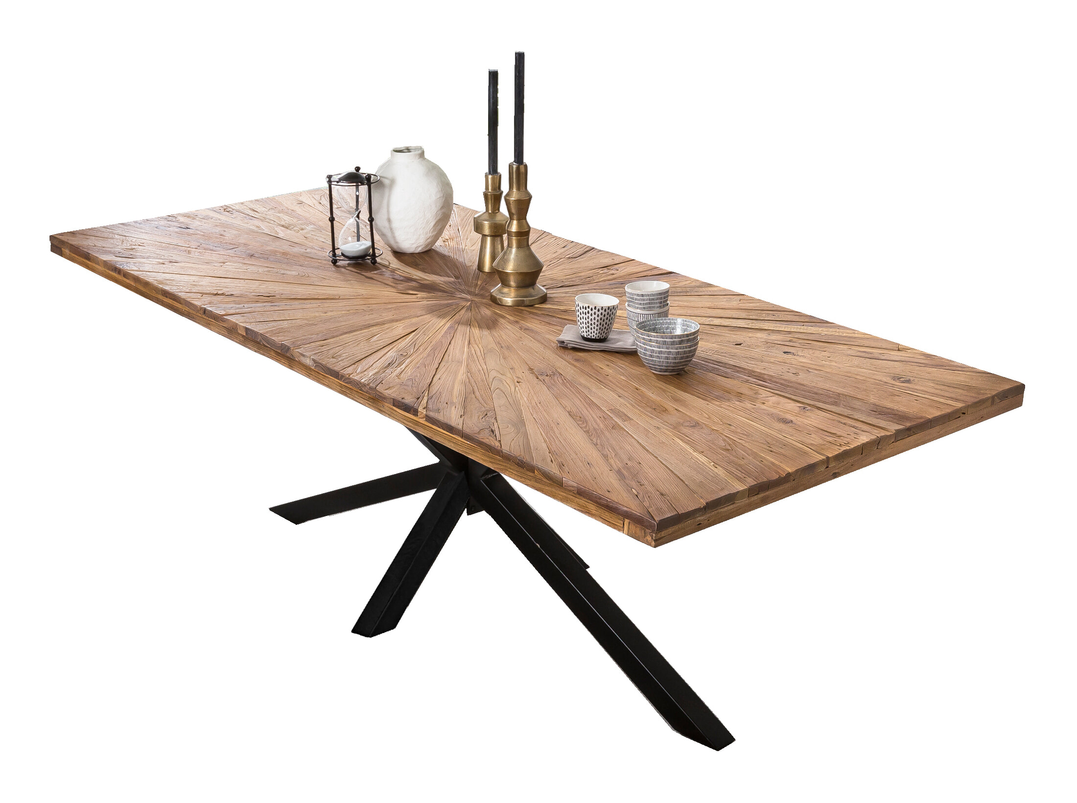 Artistiq Eettafel 'Latonja' Teakhout, 180 x 100cm, kleur Zwart