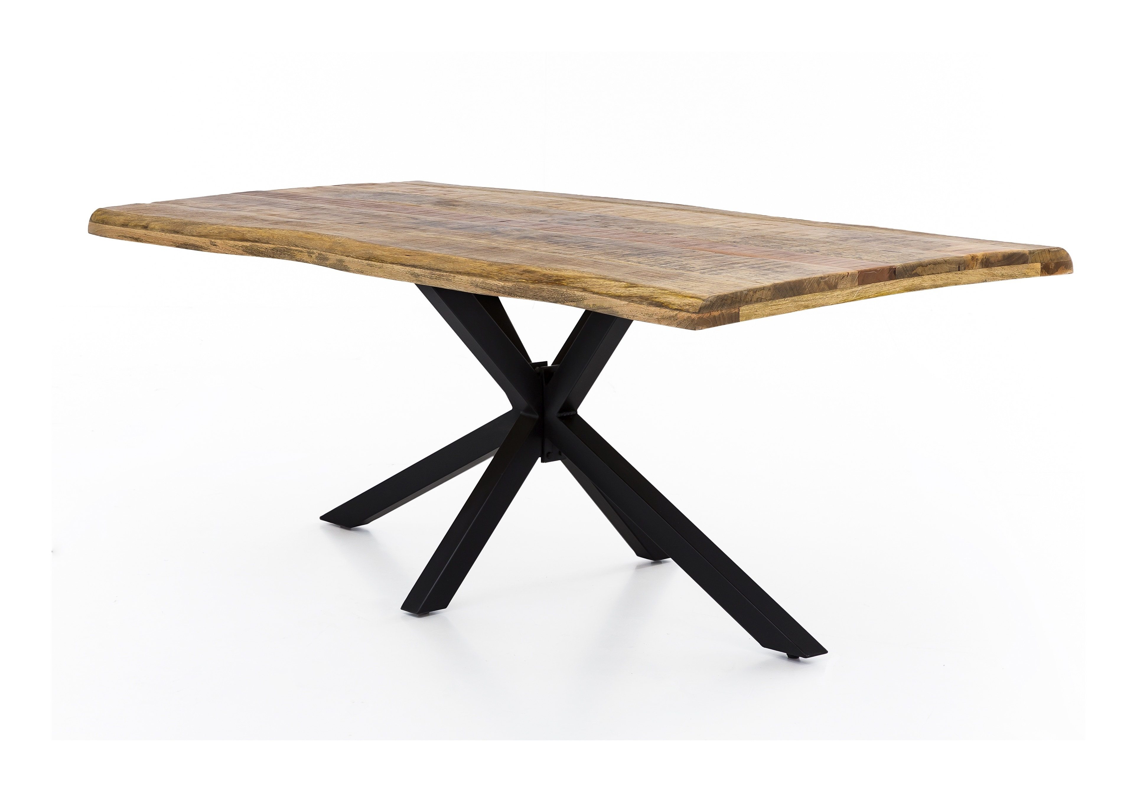 Artistiq Boomstam Eettafel 'Rochelle' Mangohout, 240 x 100cm, kleur Zwart