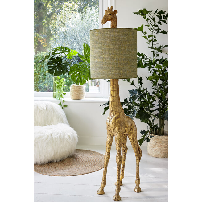 Light & Living Lampenkap 'Tweed' t.b.v. vloerlamp Giraffe, kleur Groen