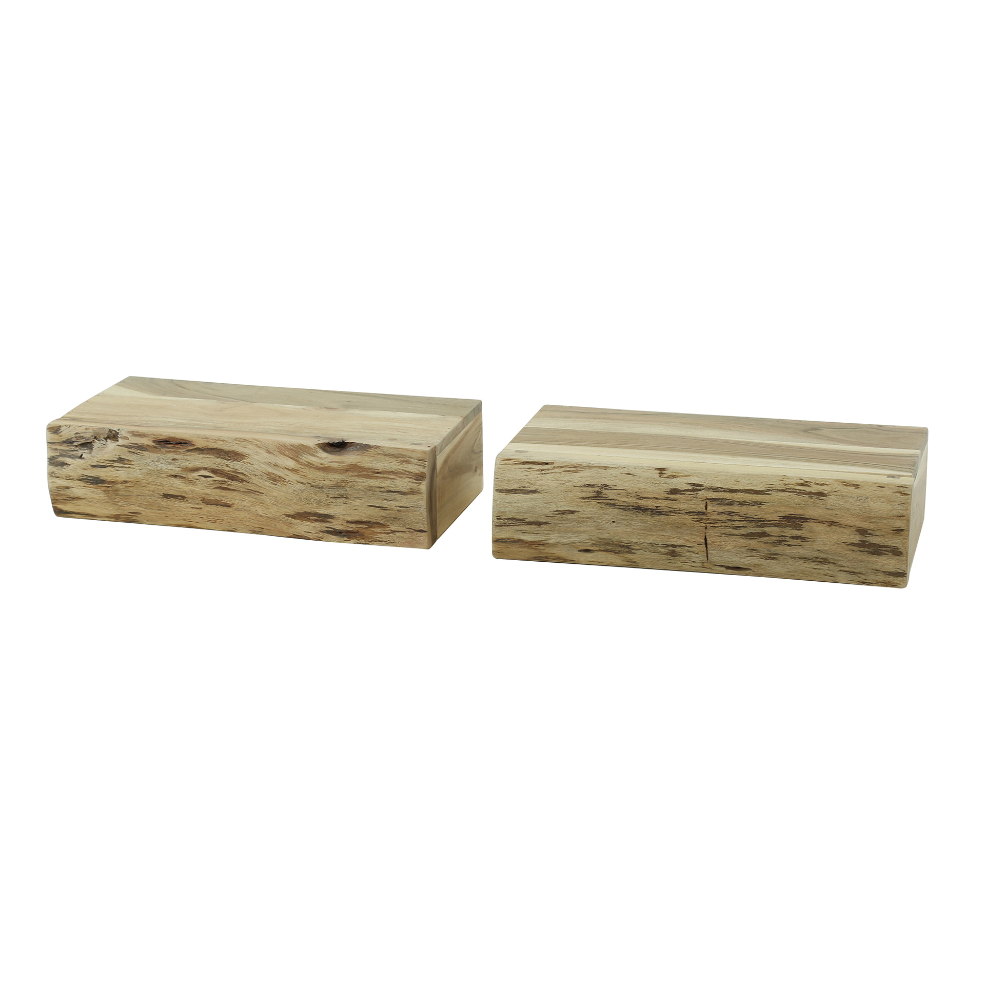 LifestyleFurn Zwevend Nachtkastje 'Hind' Large, Met 1 lade, Acaciahout, Set van 2 stuks
