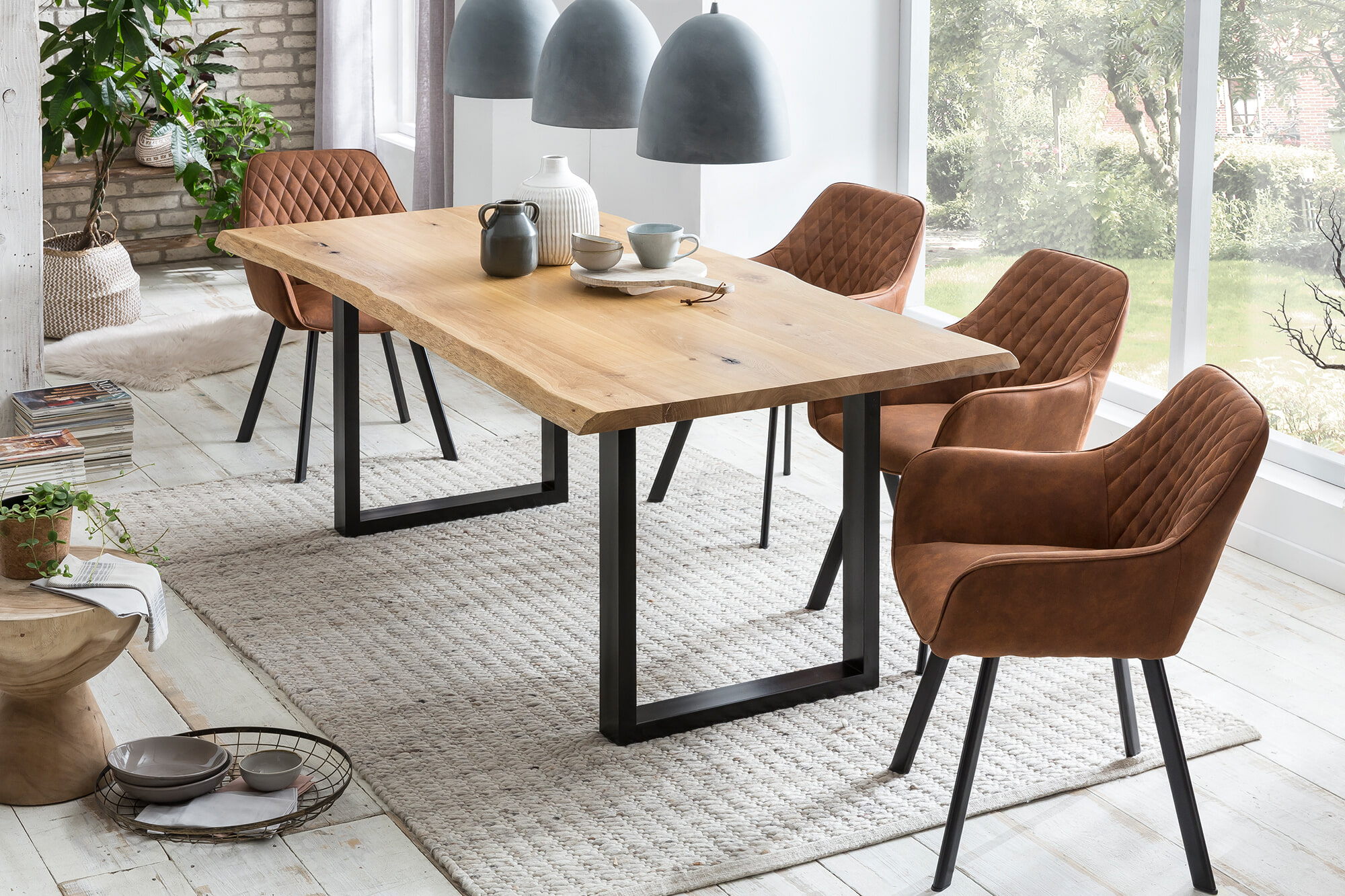 Artistiq Eettafel 'Noan', Boomstam, 240 x 100cm