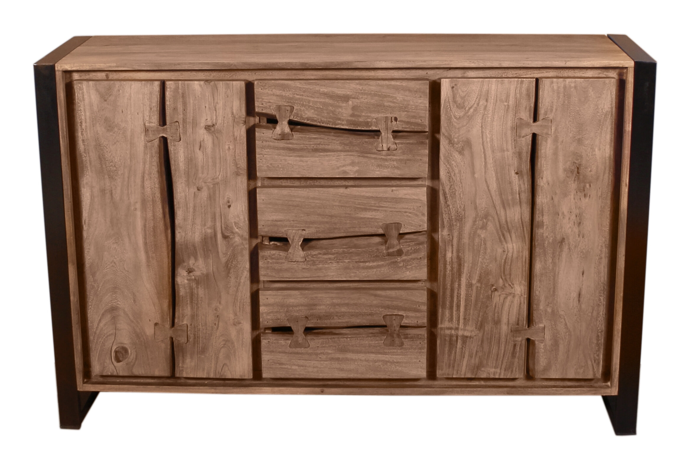 Artistiq Dressoir 'Live Edge' Acaciahout en metaal, 140cm