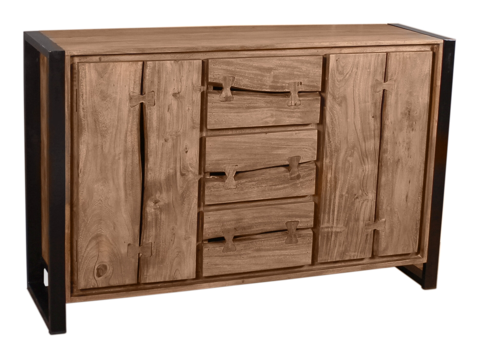 Artistiq Dressoir 'Live Edge' Acaciahout en metaal, 140cm