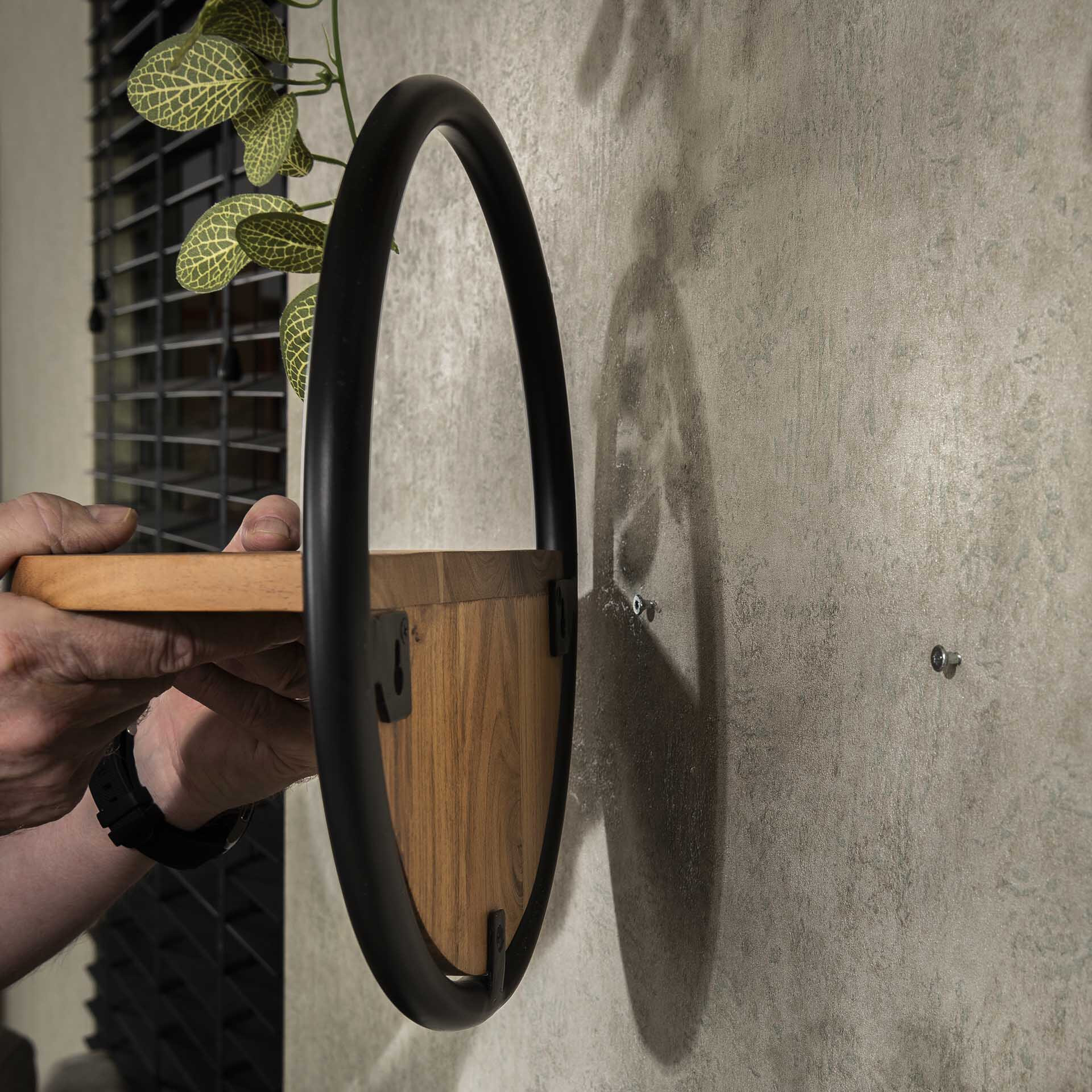 LifestyleFurn Wandplank 'Renée' Acaciahout, Set van 3 stuks