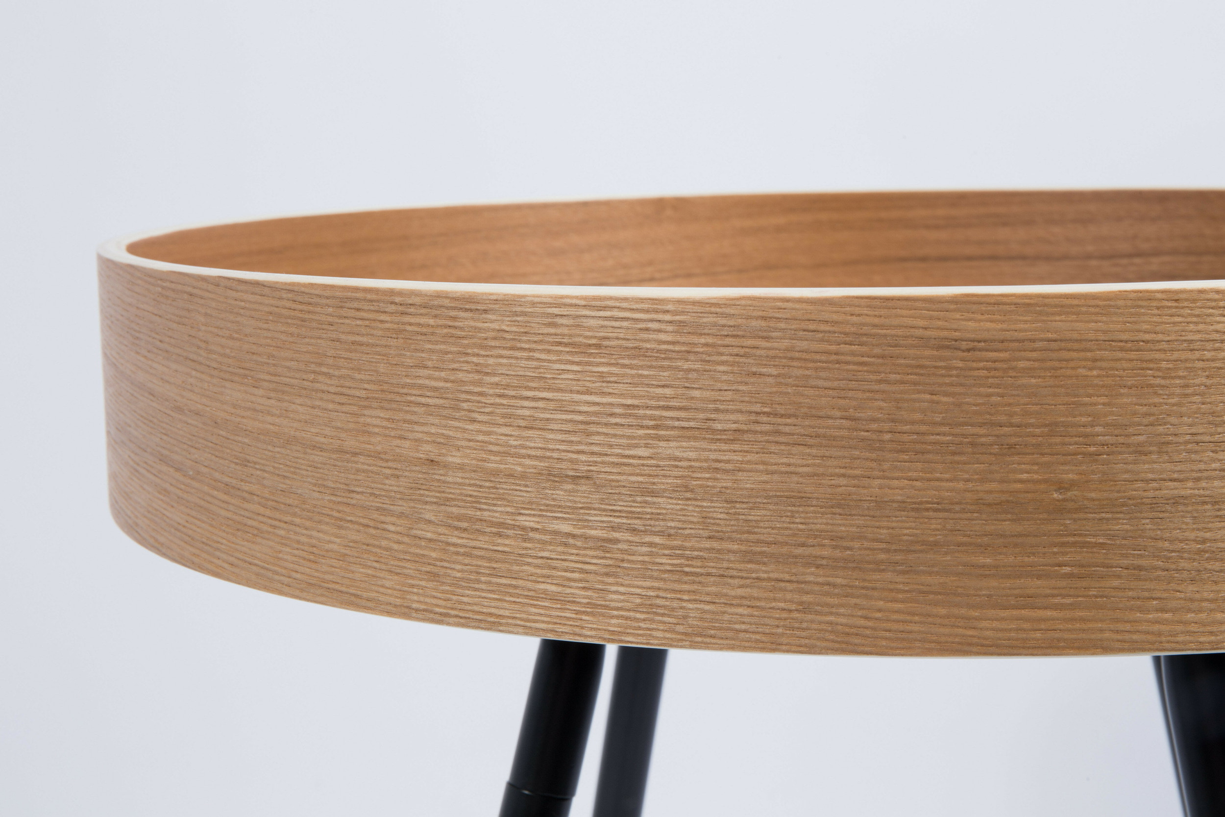 Zuiver Ronde Bijzettafel 'Oak Tray' Eikenhout, 46cm