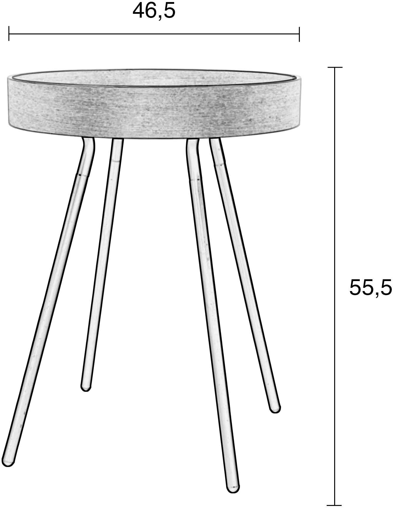 Zuiver Ronde Bijzettafel 'Oak Tray' Eikenhout, 46cm