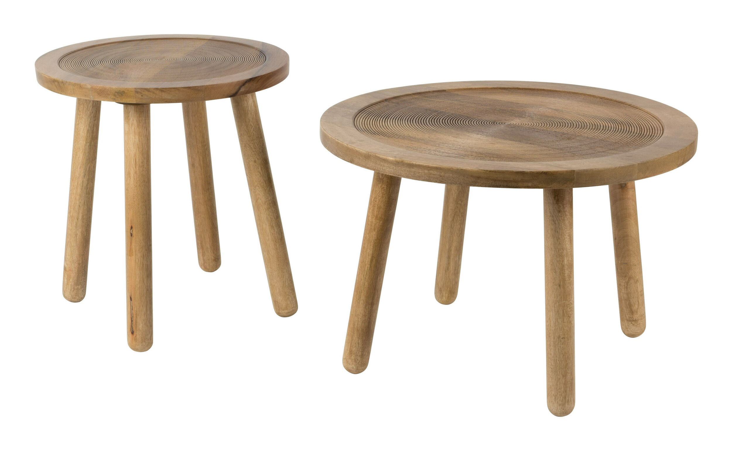Zuiver Ronde Bijzettafel 'Dendron' Mangohout, 60cm