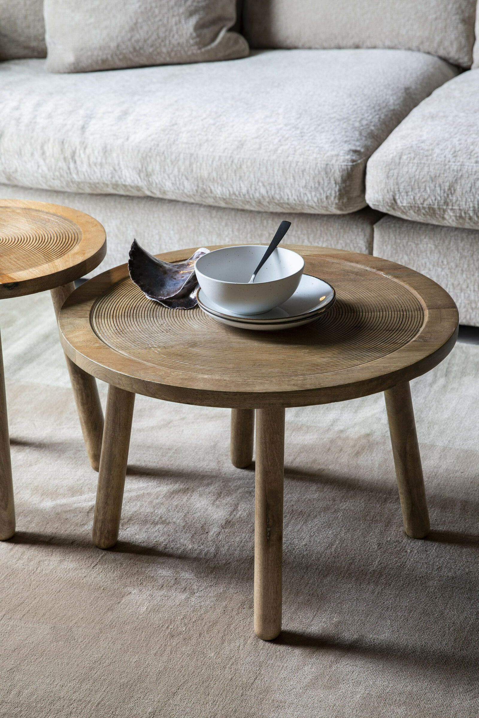 Zuiver Ronde Bijzettafel 'Dendron' Mangohout, 60cm