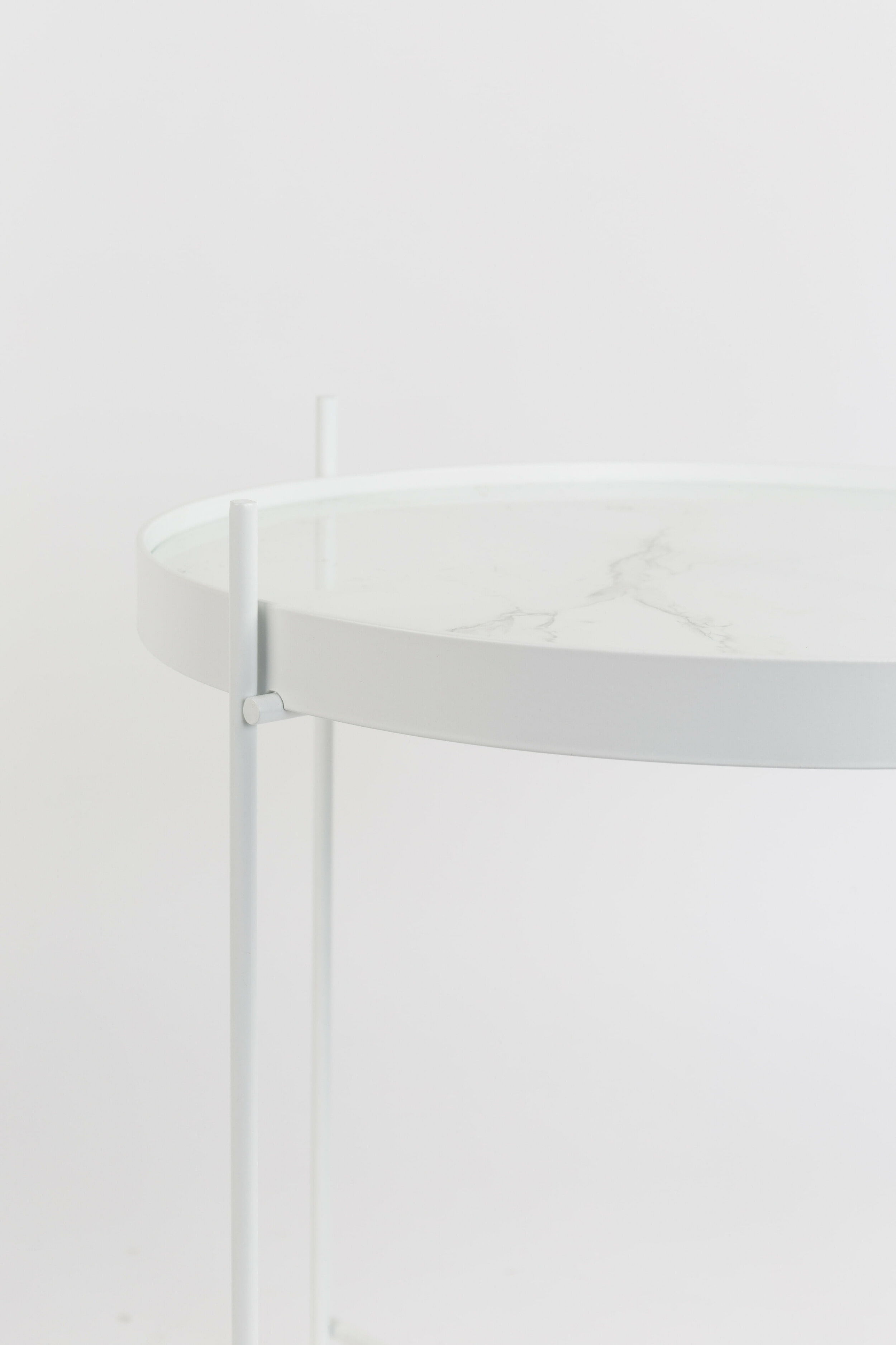 Zuiver Ronde Bijzettafel 'Cupid' Marmerlook, 43cm