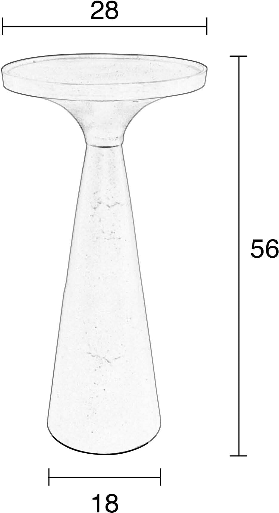 Zuiver Ronde Bijzettafel 'Floss' 28cm, kleur Grijs
