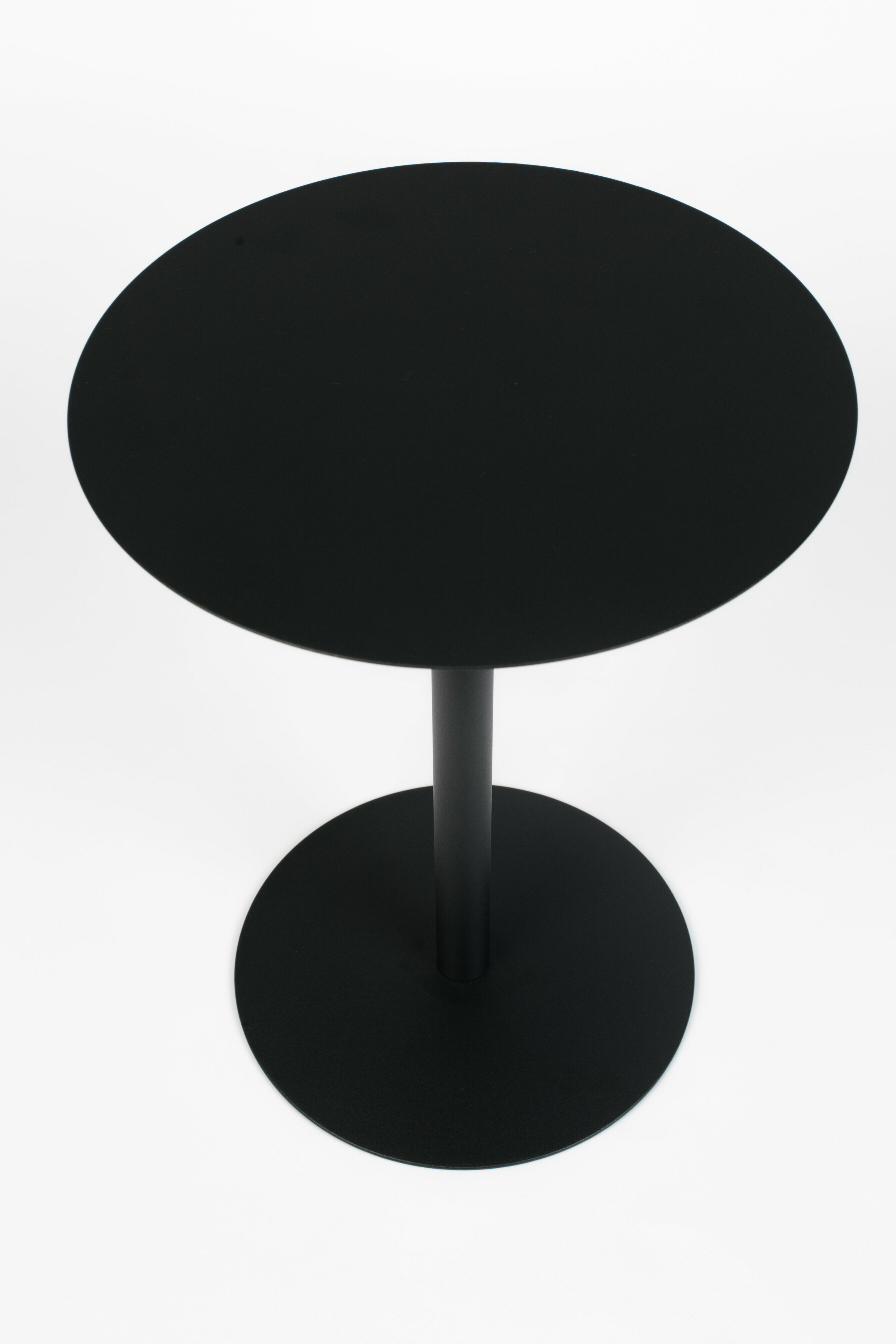 Zuiver Ronde Bijzettafel 'Snow' Staal, 35cm, kleur Zwart