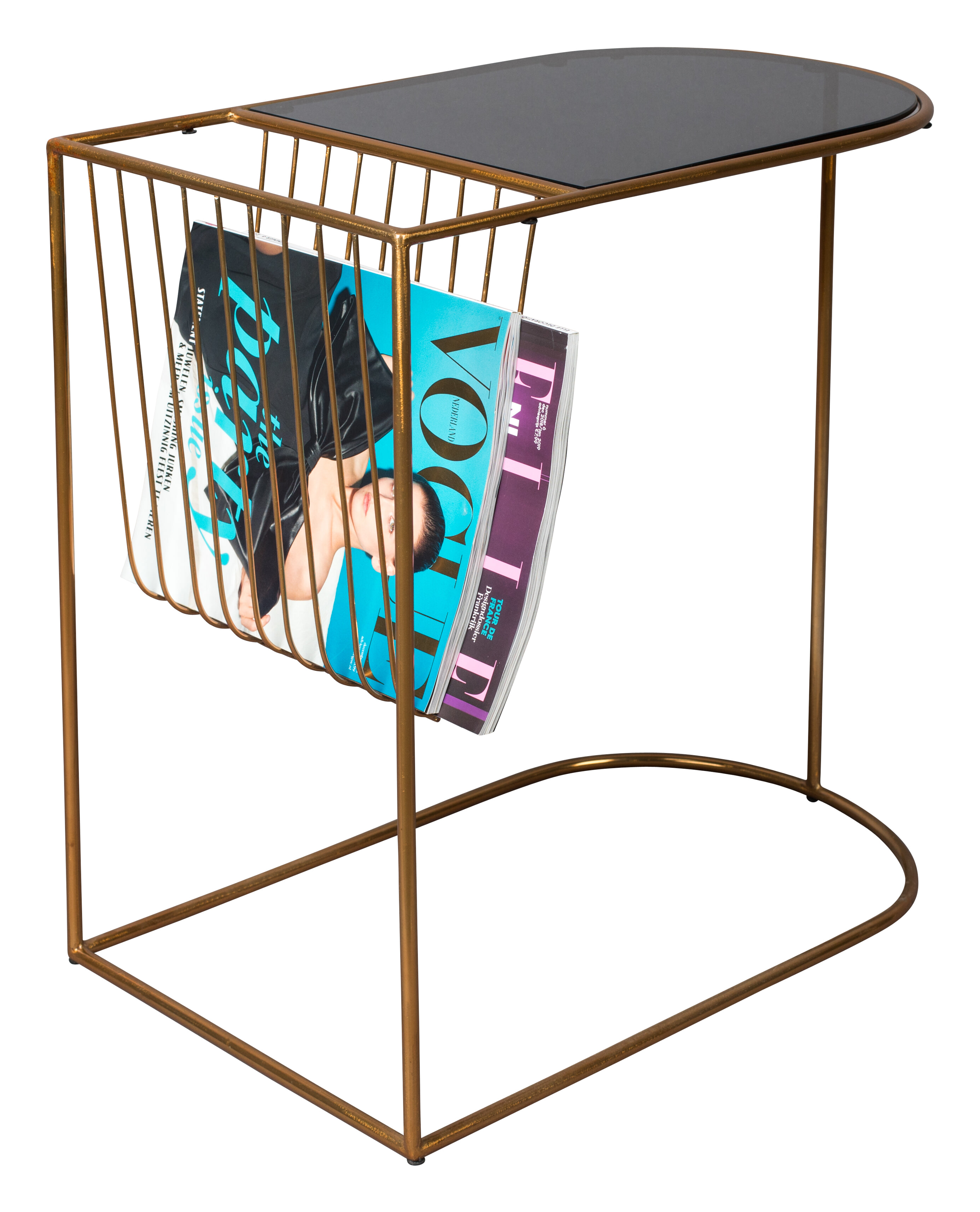 Dutchbone Bijzettafel 'Eileen' met tijdschriftenhouder