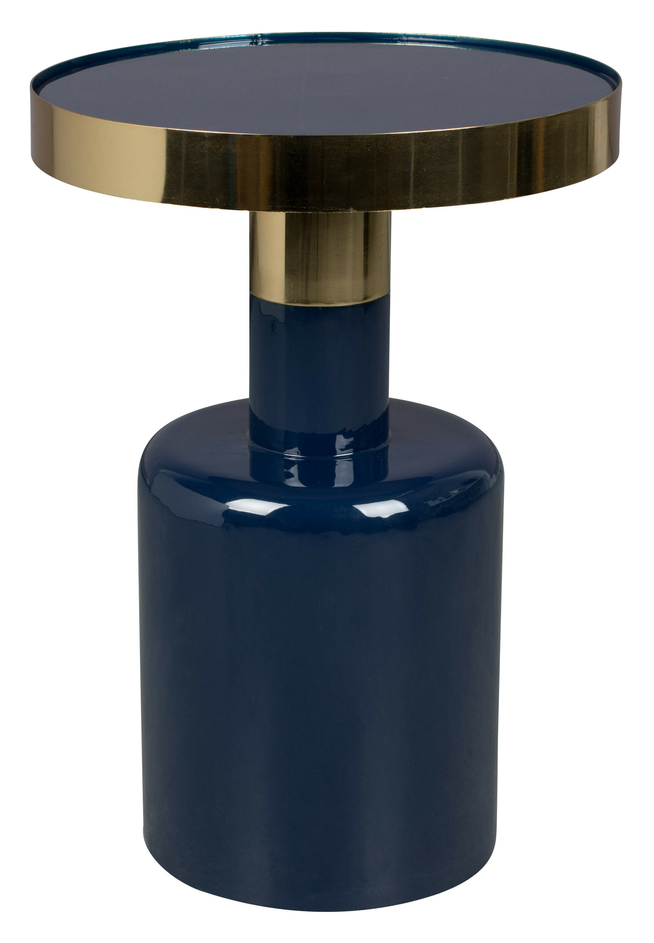 Zuiver Ronde Bijzettafel 'Glam' 36cm, kleur Blauw
