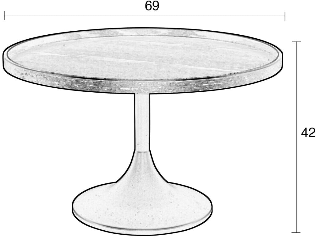 Zuiver Ronde Salontafel 'Jason' 69cm, kleur Zwart
