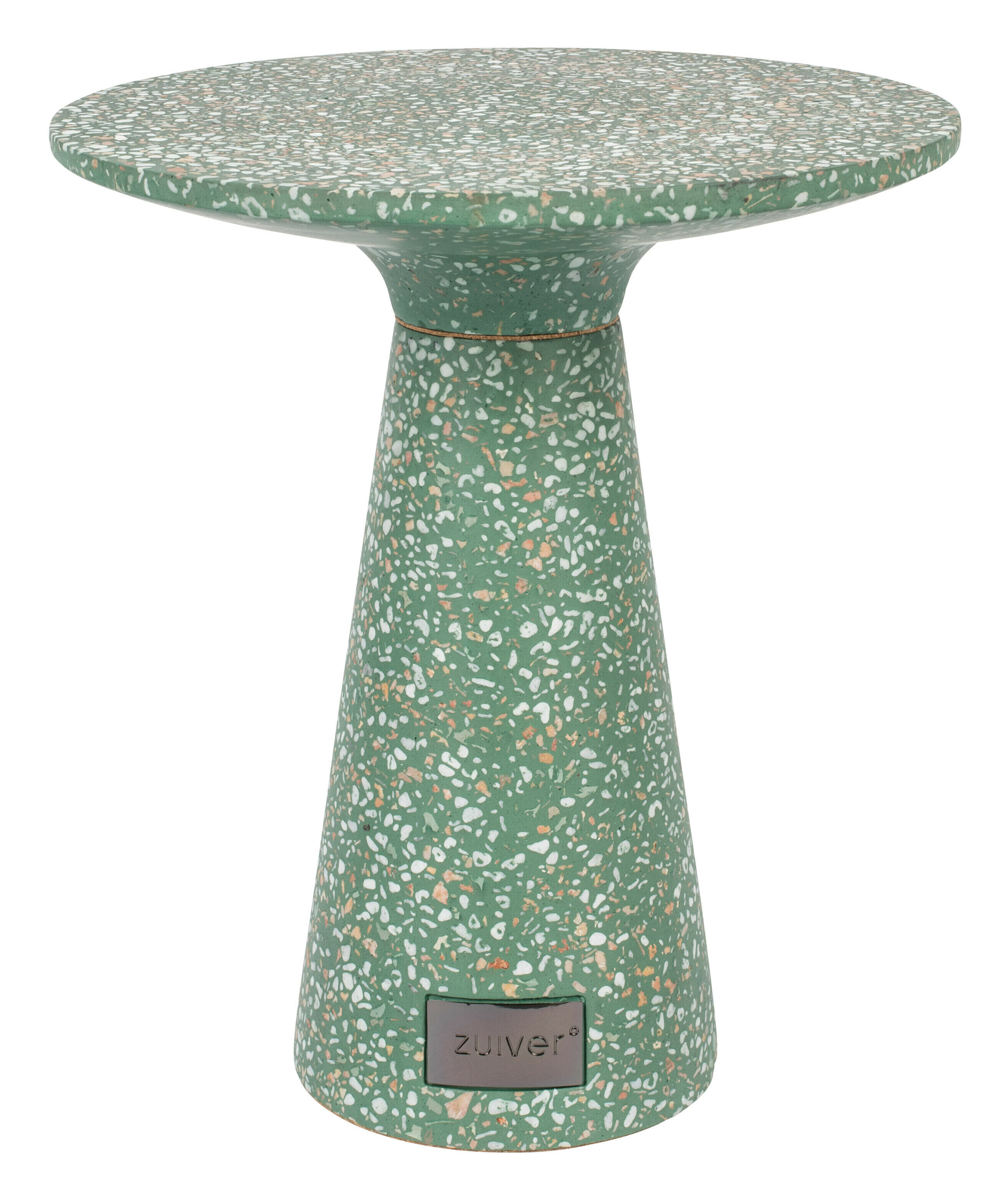 Zuiver Ronde Bijzettafel Victoria Terrazzo, 41cm - Groen