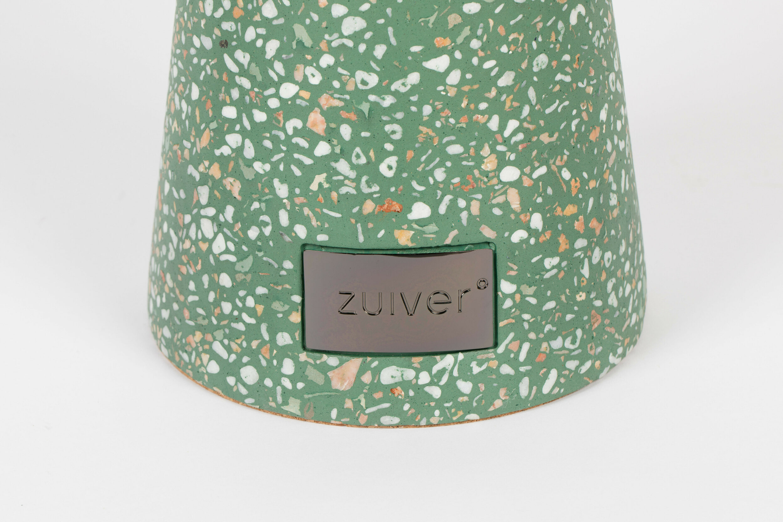 Zuiver Ronde Bijzettafel 'Victoria' Terrazzo, 41cm, kleur Groen