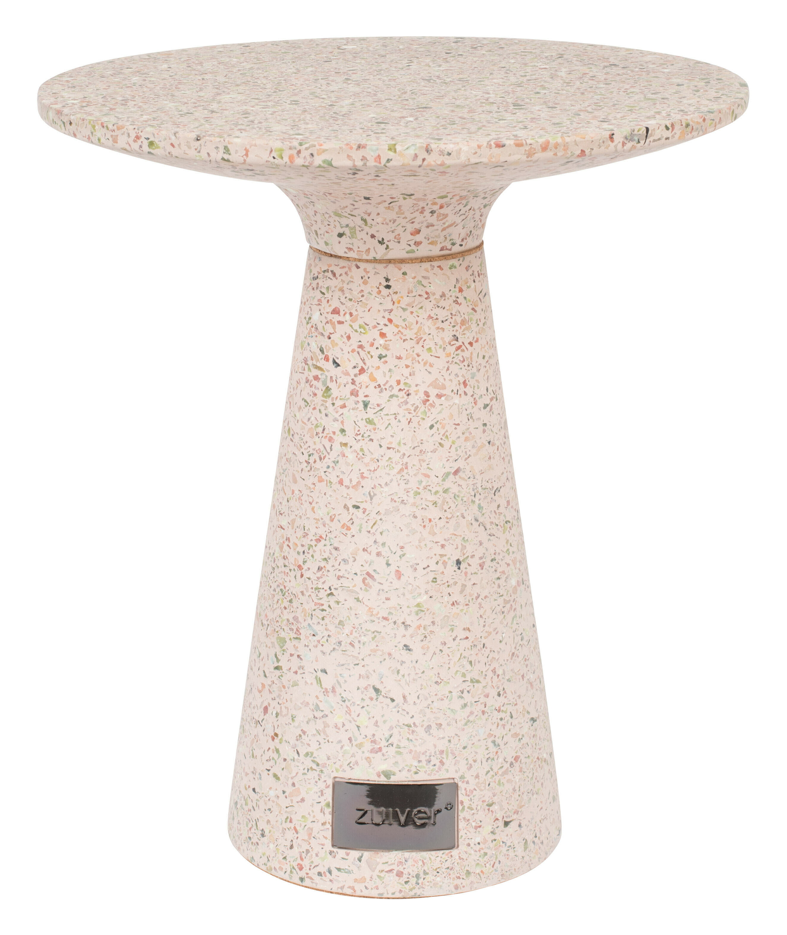 Zuiver Ronde Bijzettafel 'Victoria' Terrazzo, 41cm