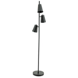 By-Boo Vloerlamp 'Cole' 3-lamps, kleur Zwart