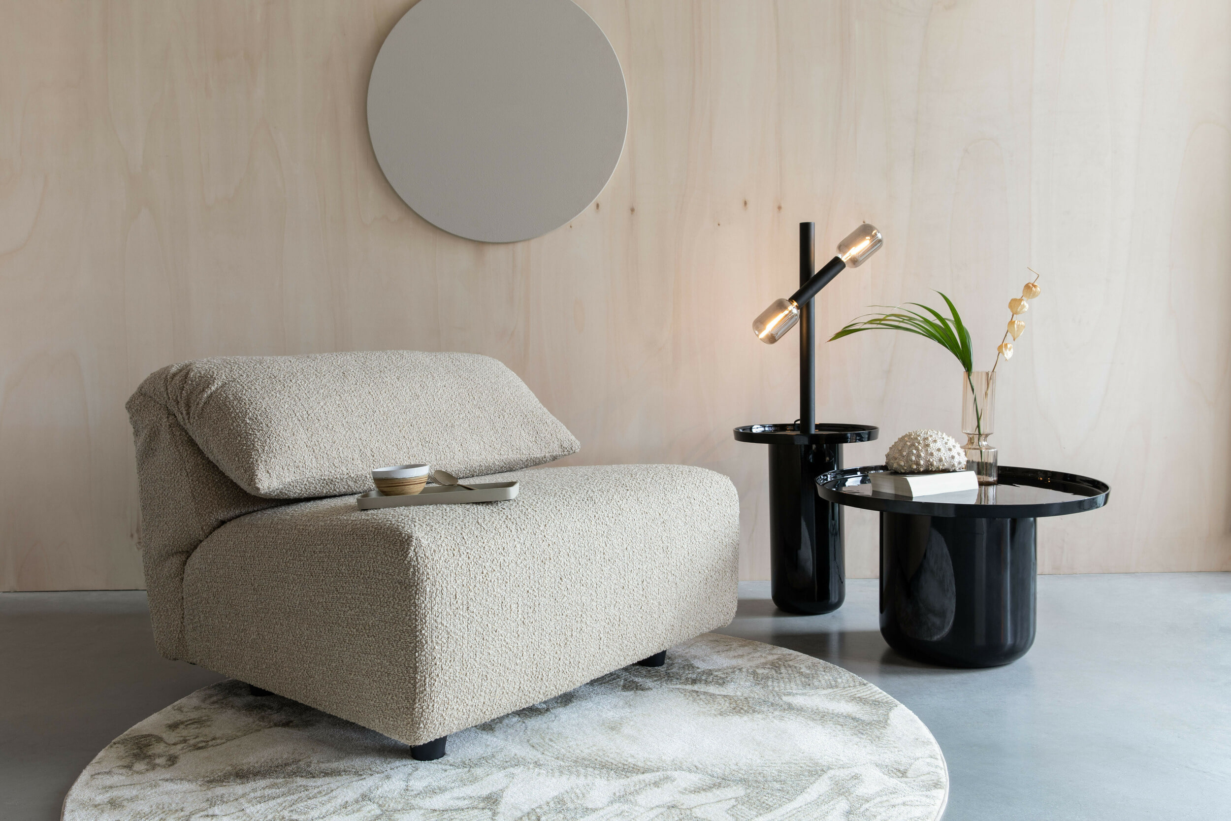 Zuiver Ronde Salontafel 'Shiny Bomb' 67cm, kleur Zwart