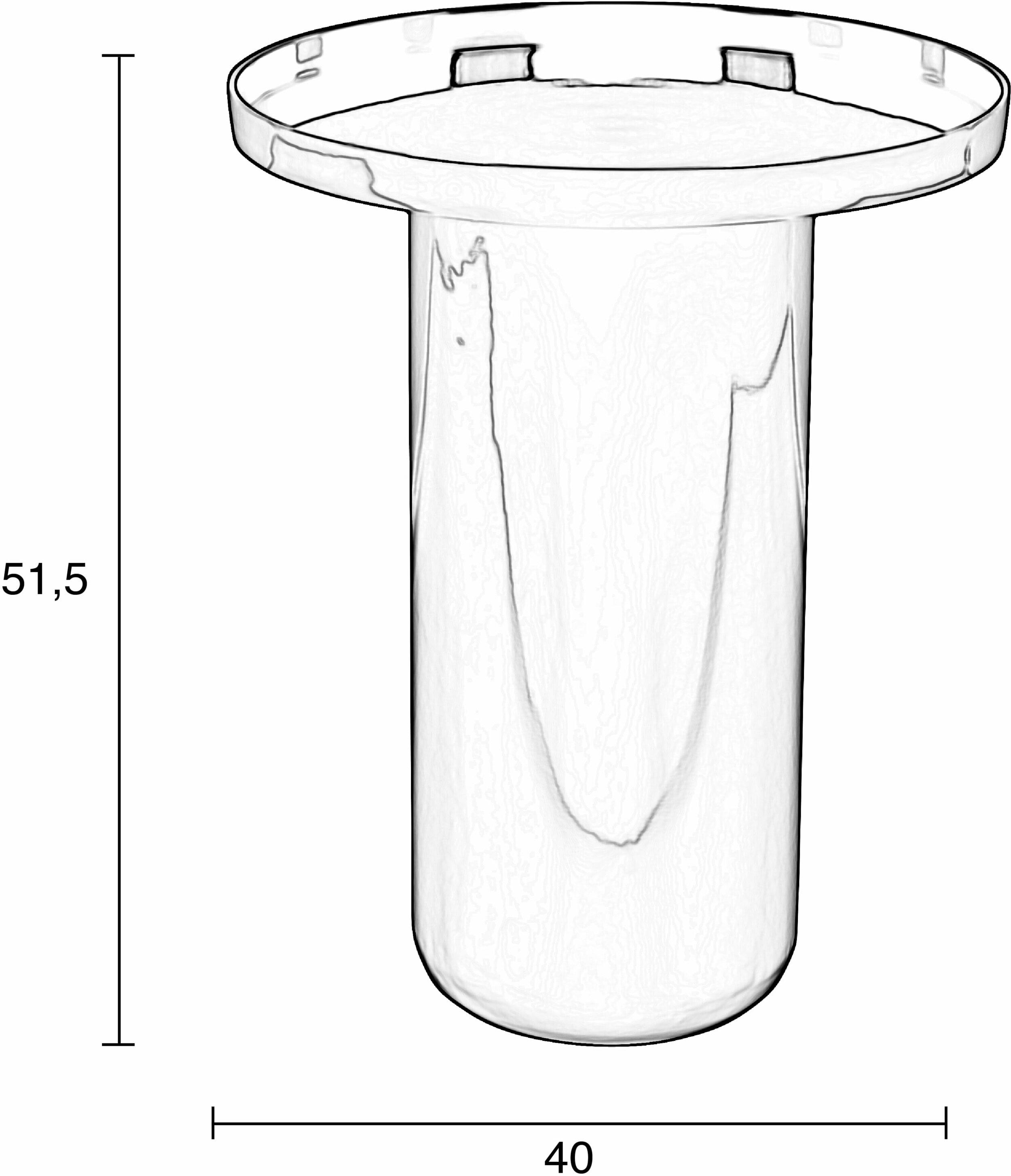 Zuiver Ronde Bijzettafel 'Shiny Bomb' 40cm, kleur Zwart