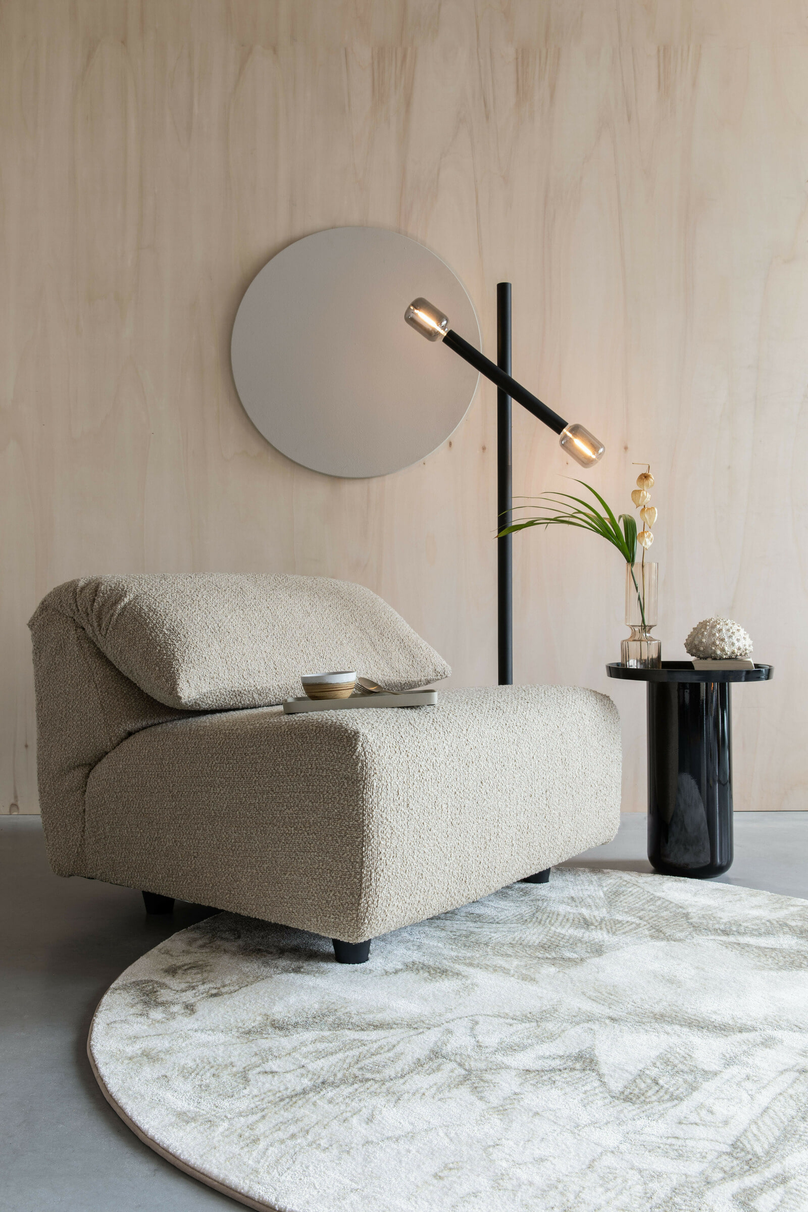 Zuiver Ronde Bijzettafel 'Shiny Bomb' 40cm, kleur Zwart