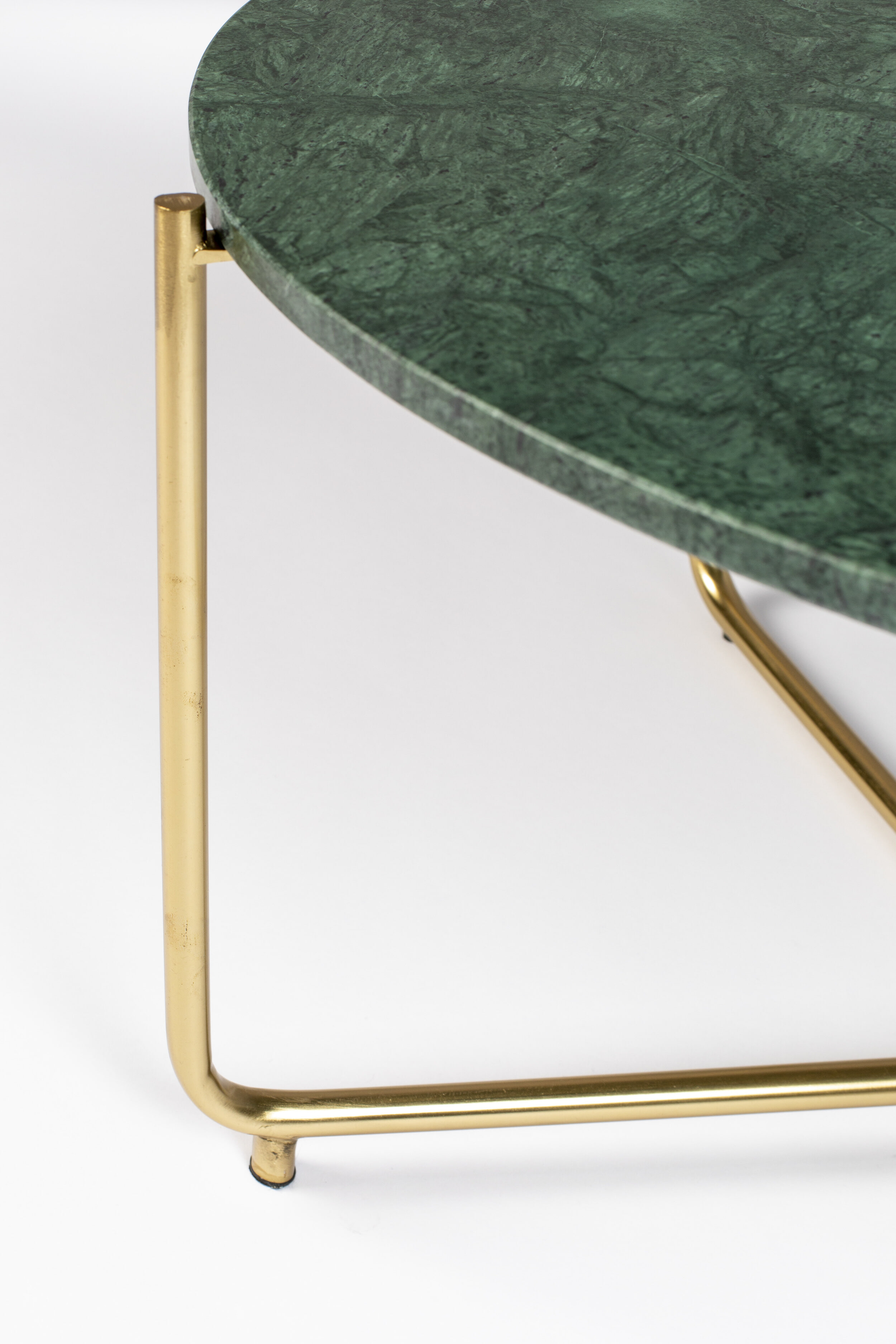 ZILT Salontafel 'Timpa' 70cm, groen marmer