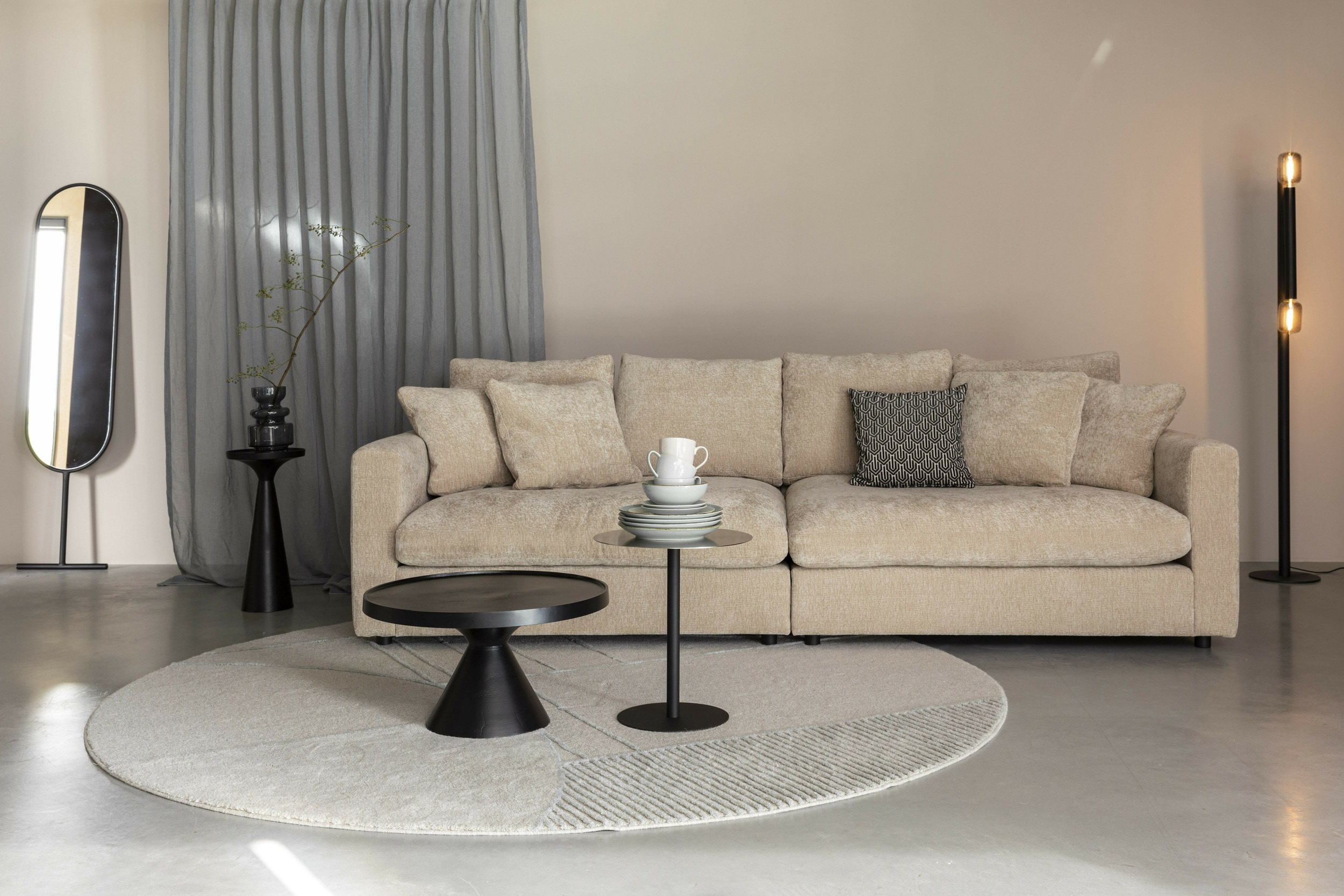 Zuiver Ronde Salontafel 'Floss' 60cm, kleur Zwart