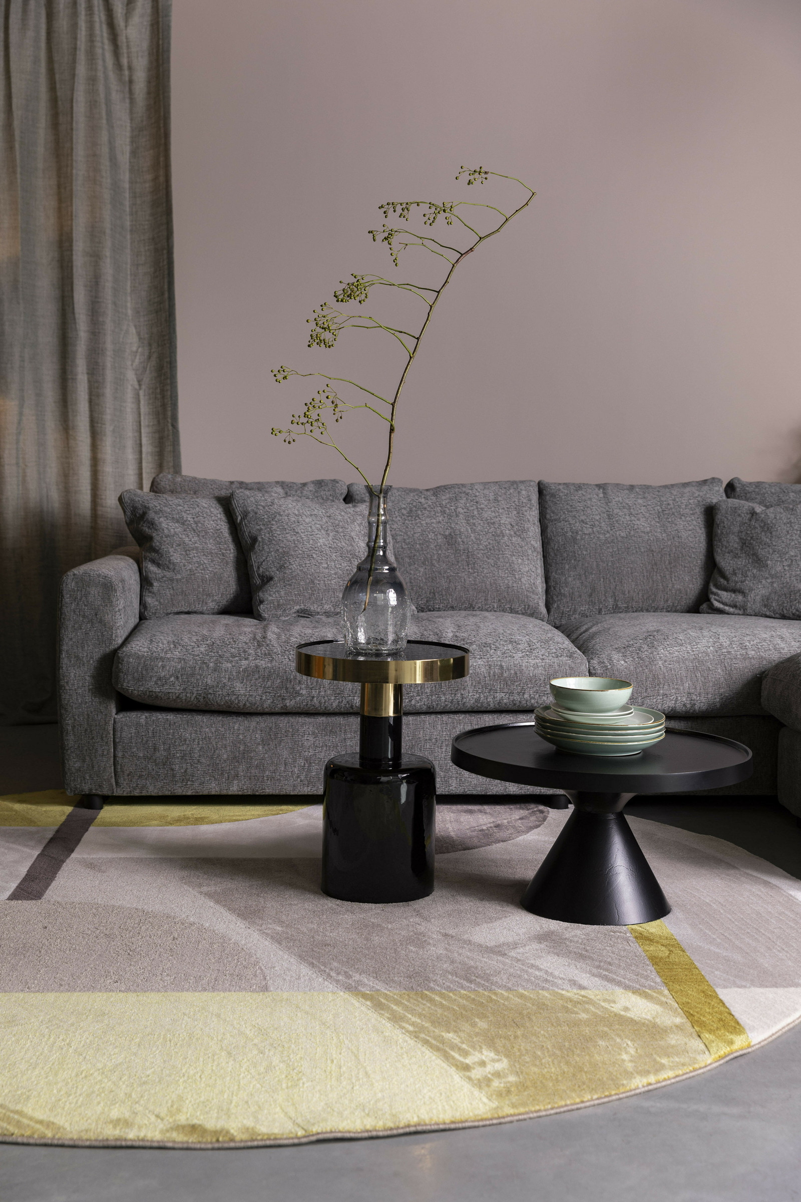 Zuiver Ronde Salontafel 'Floss' 60cm, kleur Zwart