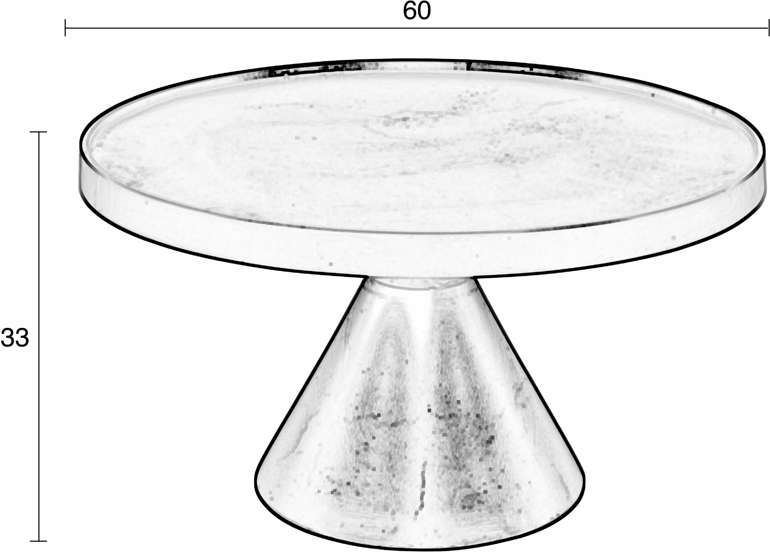 Zuiver Ronde Salontafel 'Floss' 60cm, kleur Wit