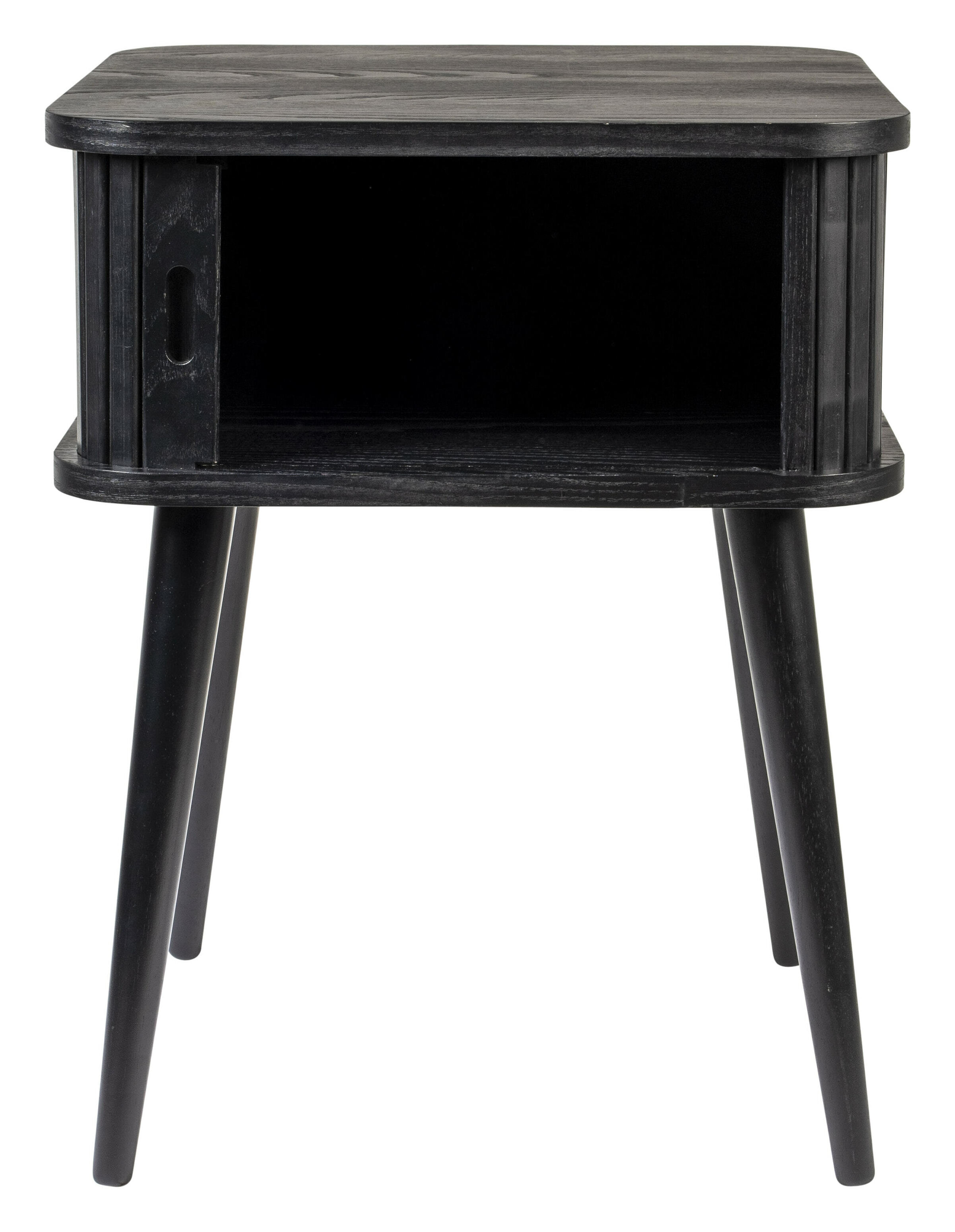 Zuiver Bijzettafel/Nachtkastje 'Barbier' Essenhout, kleur Zwart