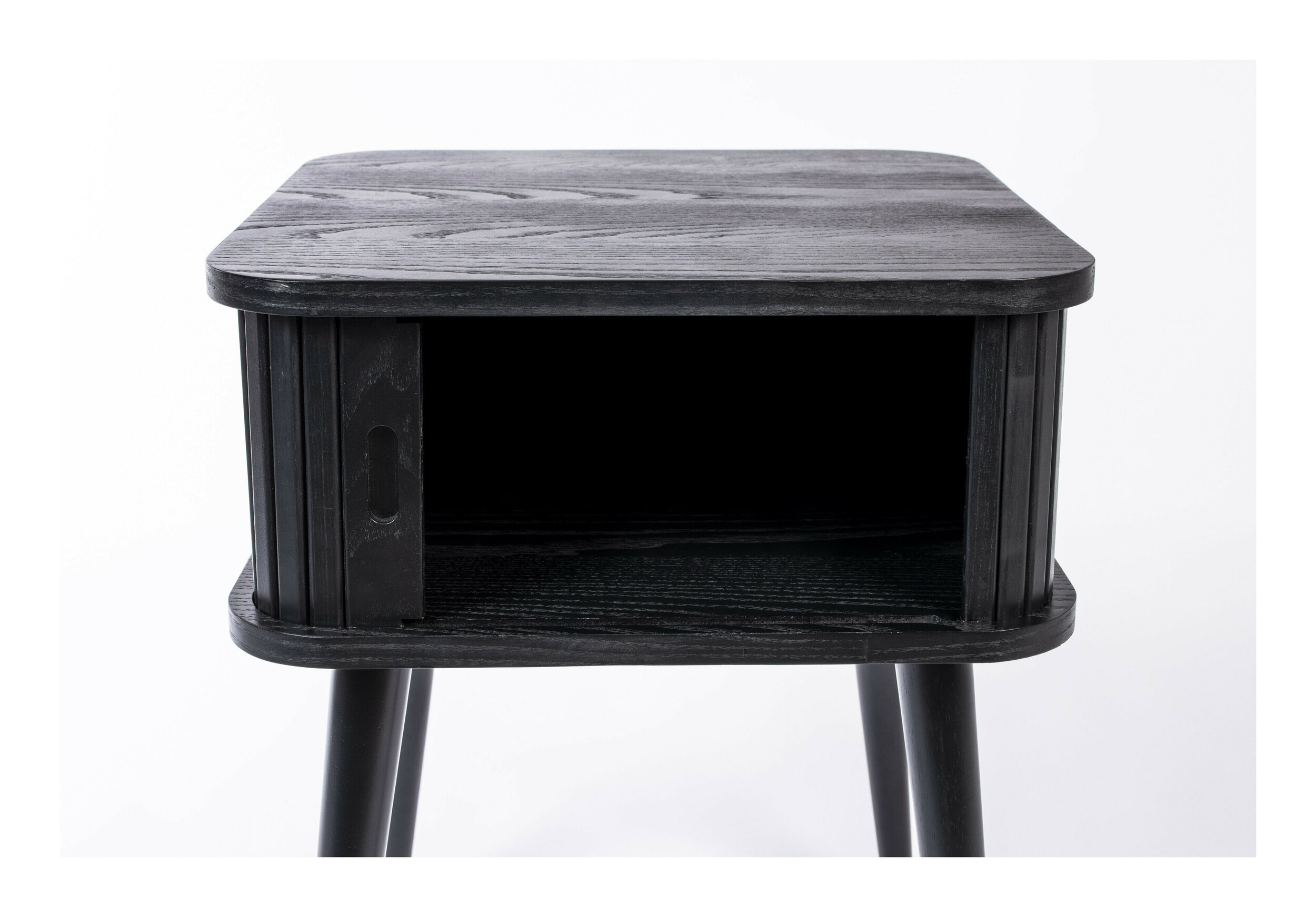 Zuiver Bijzettafel/Nachtkastje 'Barbier' Essenhout, kleur Zwart