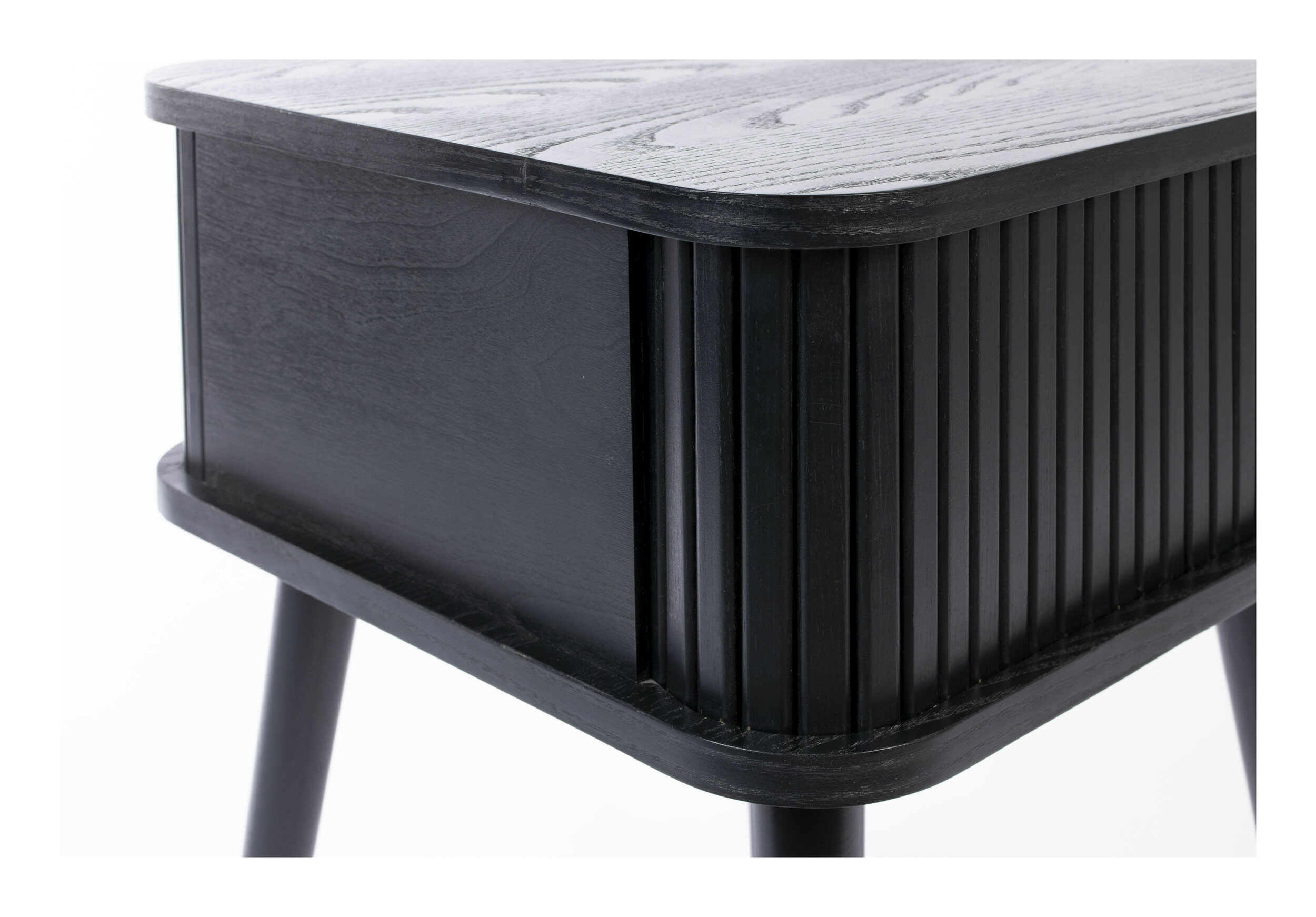 Zuiver Bijzettafel/Nachtkastje 'Barbier' Essenhout, kleur Zwart