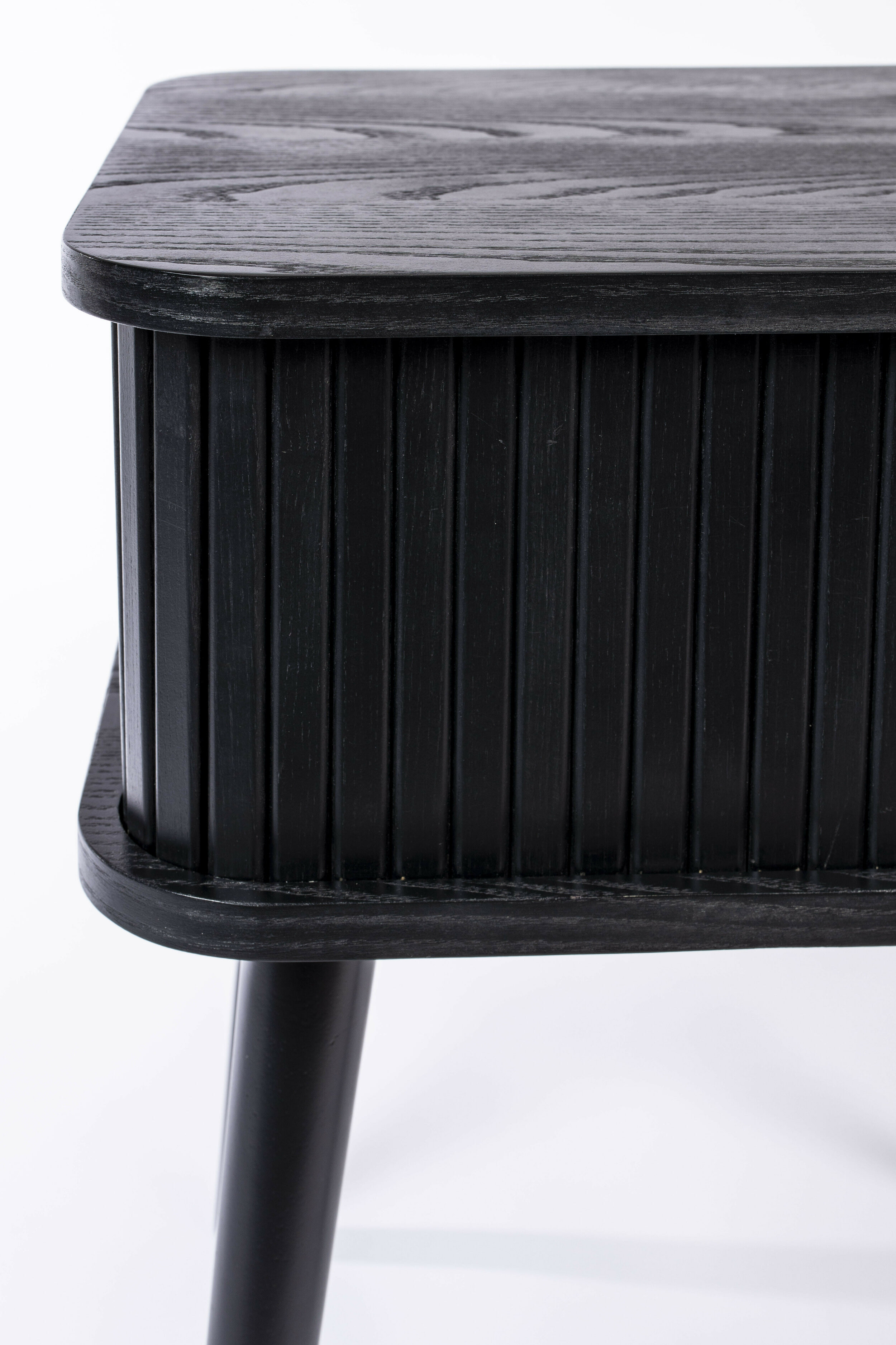 Zuiver Bijzettafel/Nachtkastje 'Barbier' Essenhout, kleur Zwart