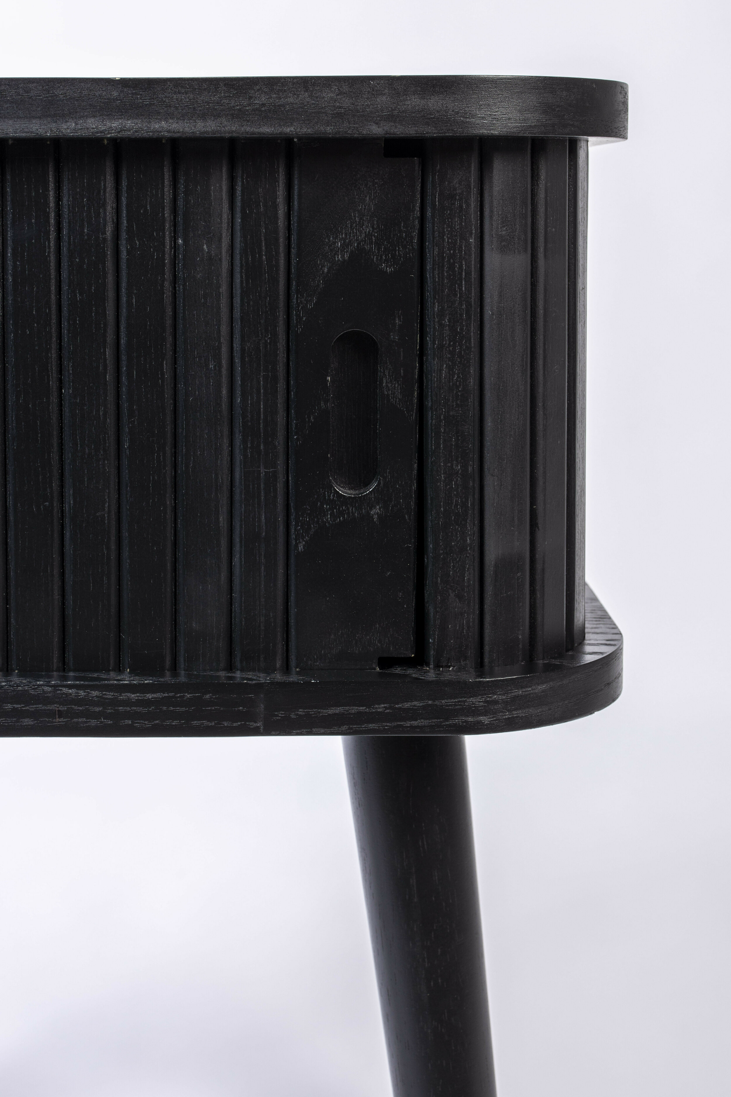 Zuiver Bijzettafel/Nachtkastje 'Barbier' Essenhout, kleur Zwart