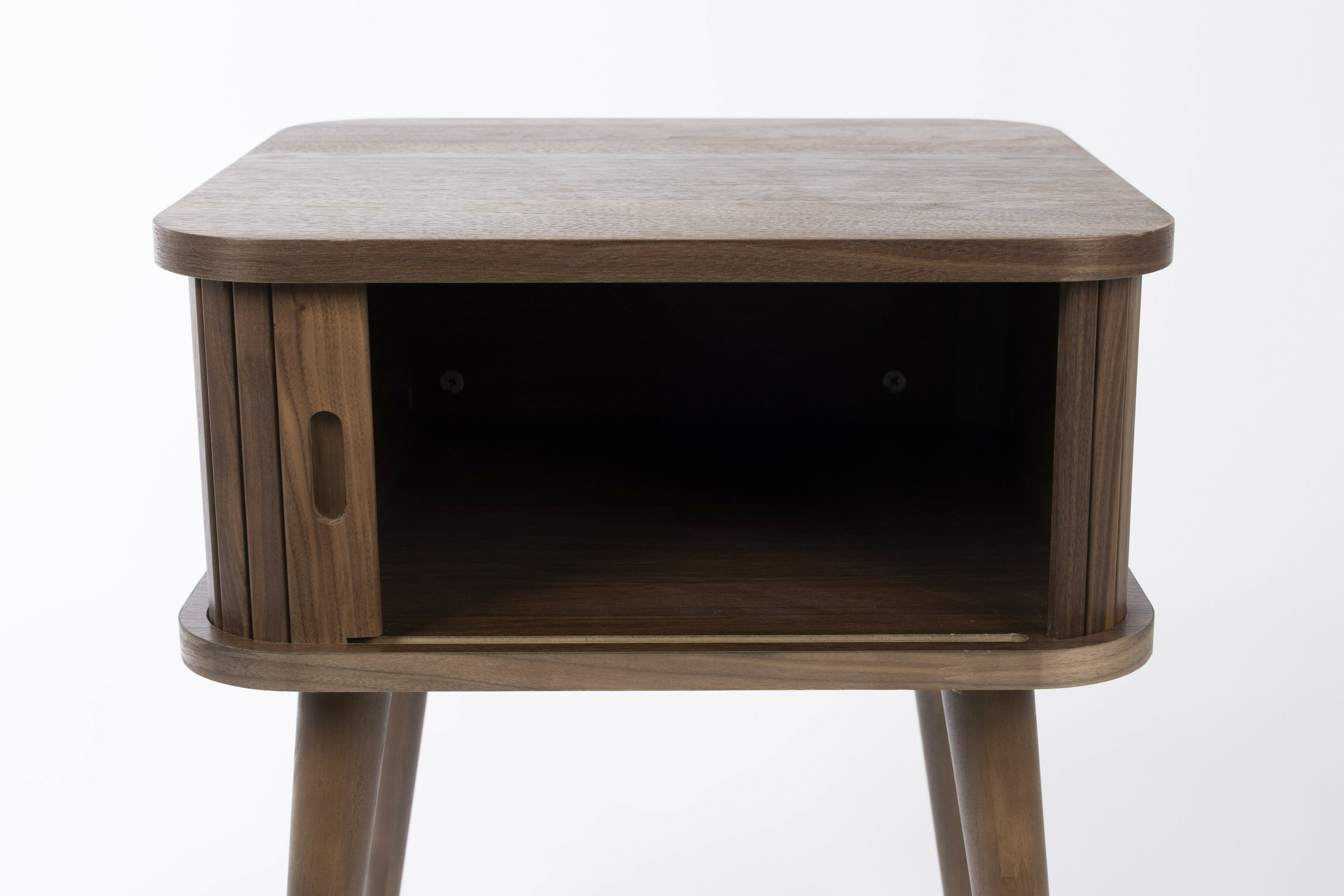 Zuiver Bijzettafel/Nachtkastje 'Barbier' Walnoothout, kleur Bruin