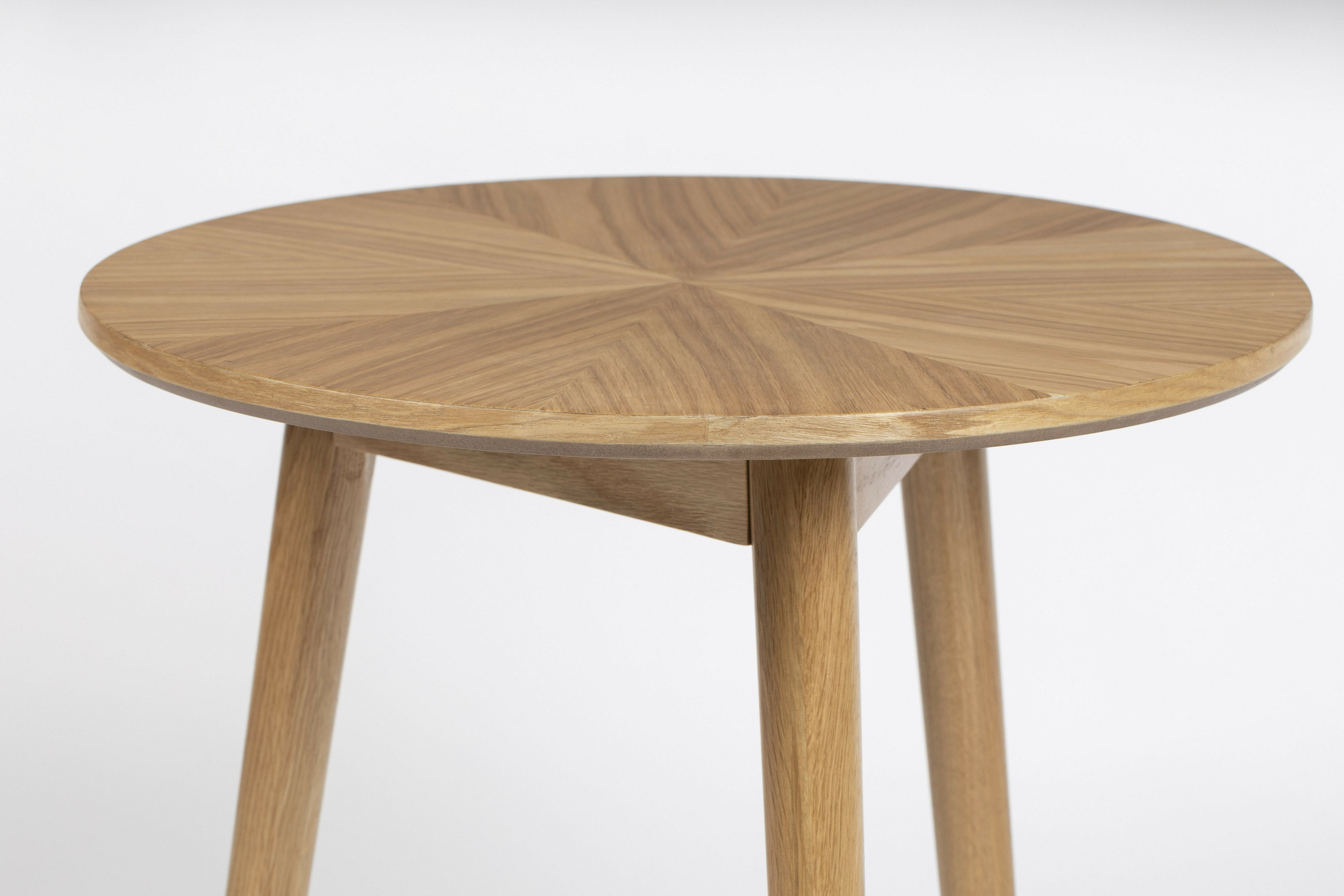 ZILT Ronde Bijzettafel 'Memo' Eikenhout, 50cm, kleur Naturel