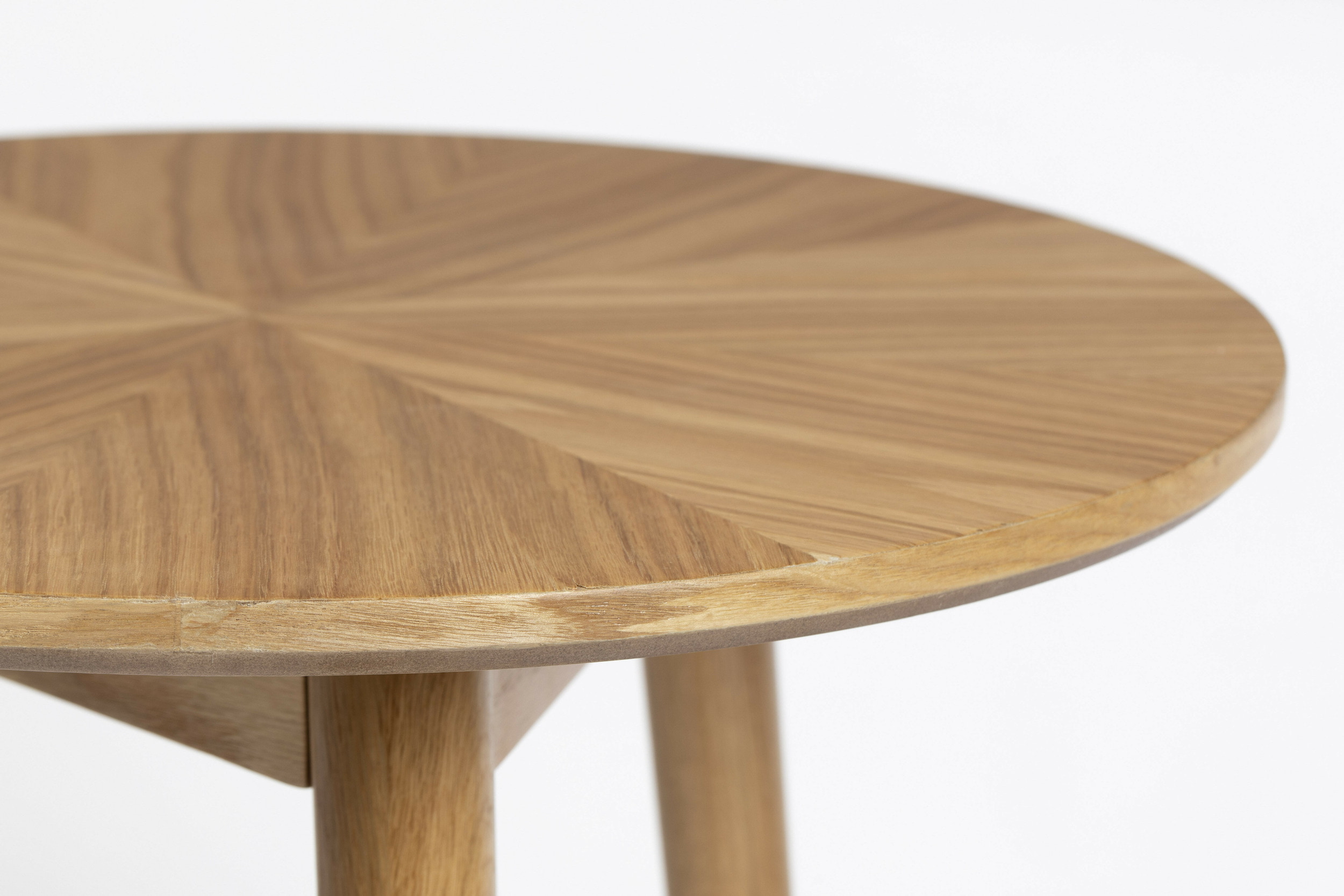 ZILT Ronde Bijzettafel 'Memo' Eikenhout, 50cm, kleur Naturel