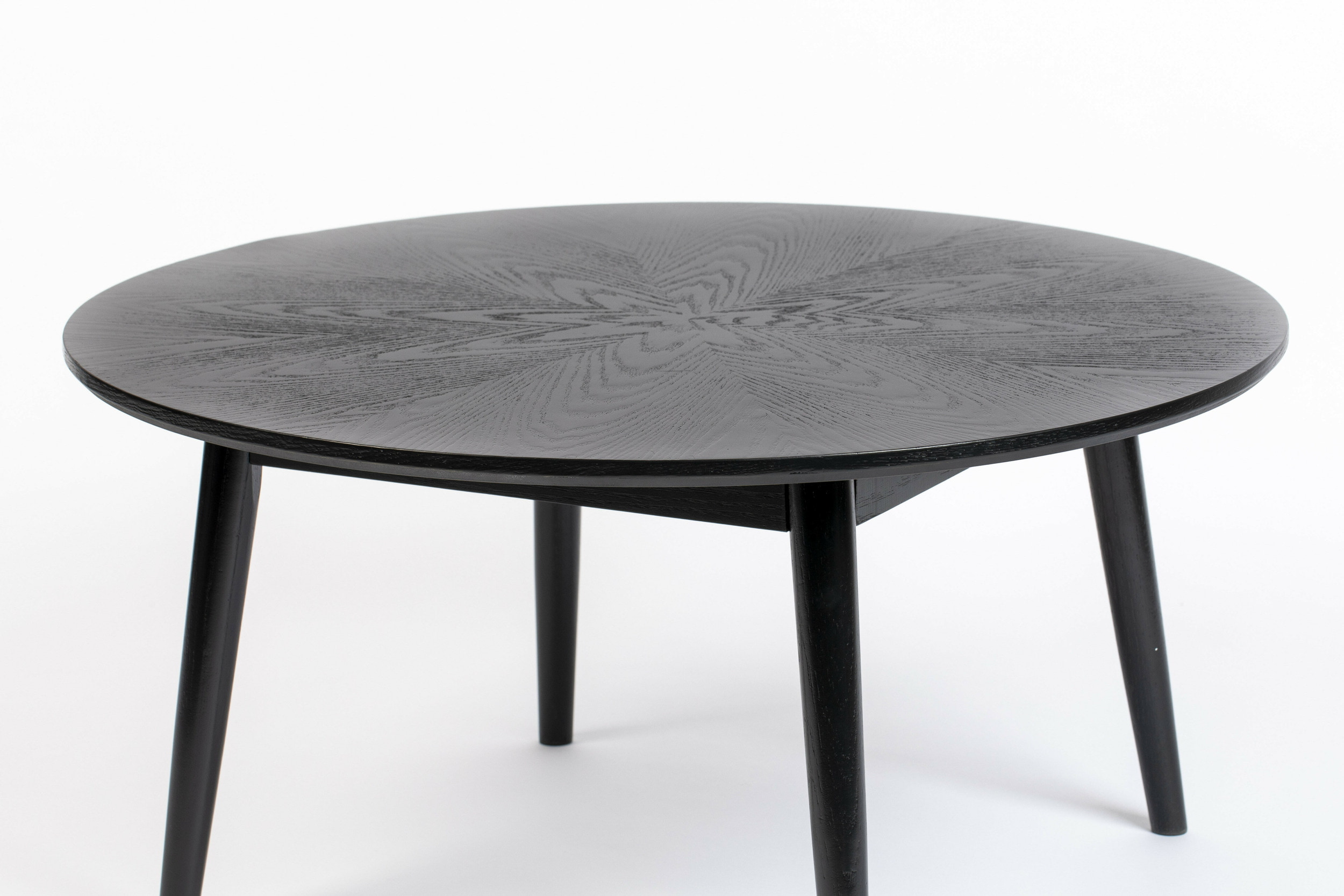 ZILT Ronde Salontafel 'Memo' Eikenhout, 80cm, kleur Zwart