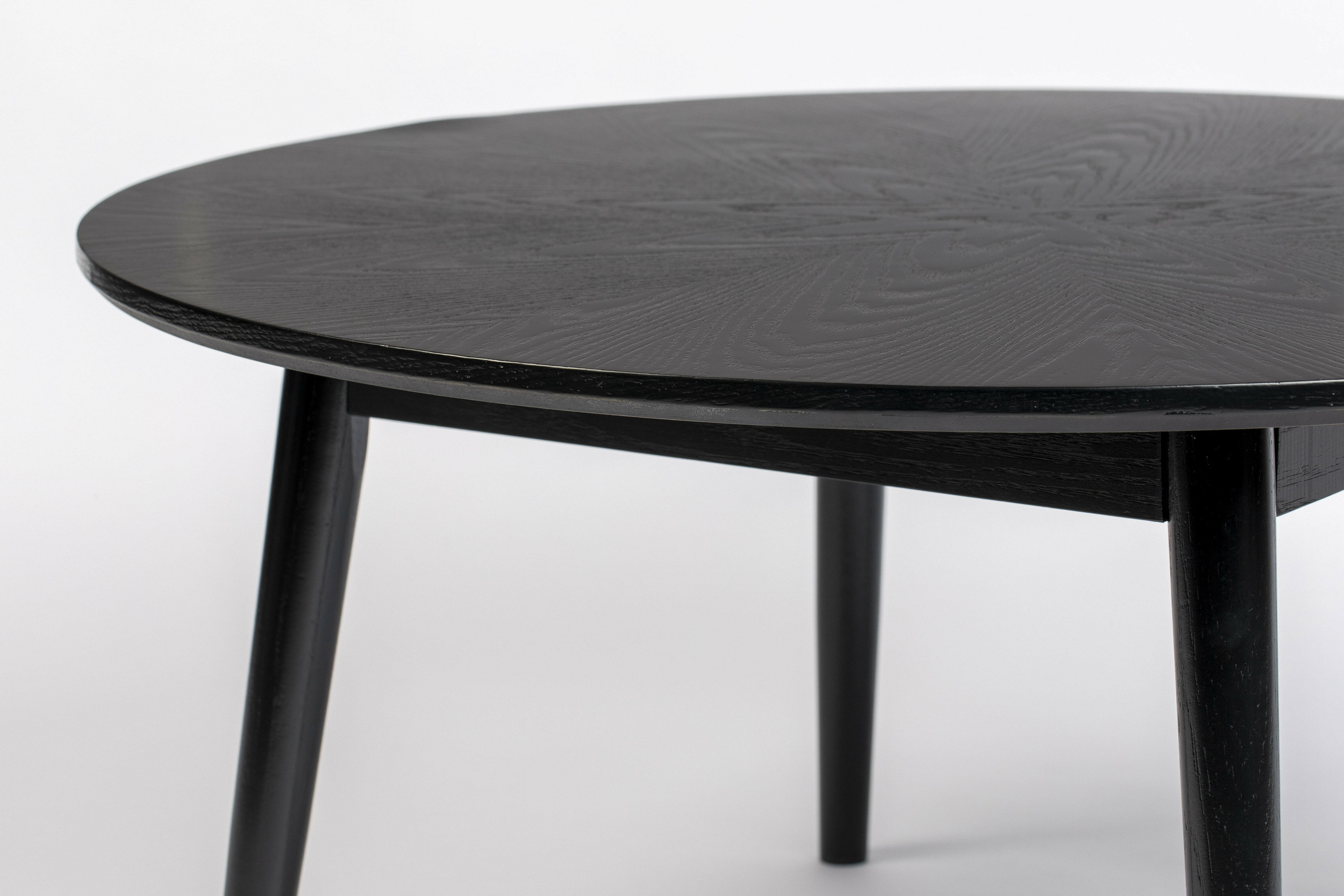 ZILT Ronde Salontafel 'Memo' Eikenhout, 80cm, kleur Zwart