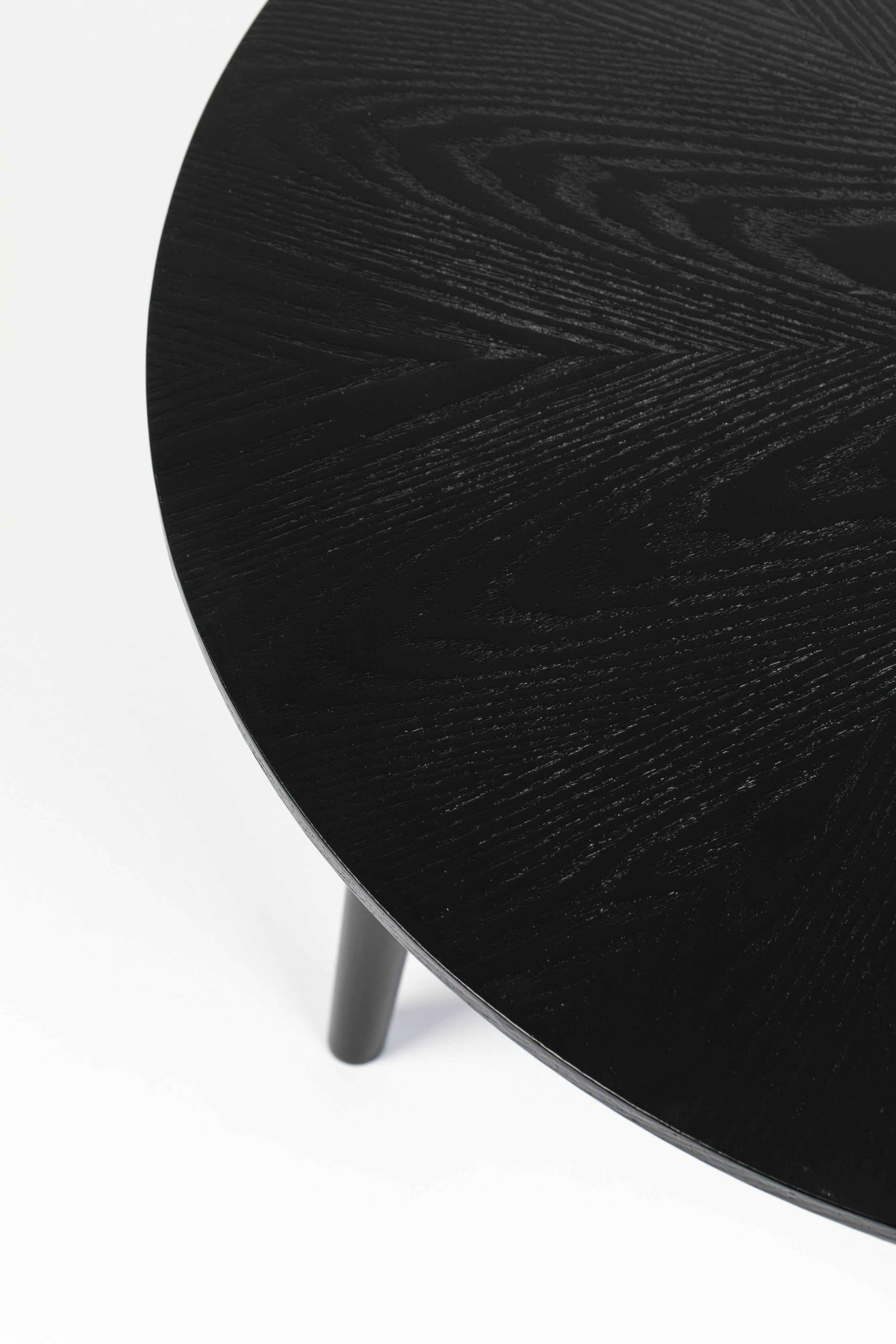 ZILT Ronde Salontafel 'Memo' Eikenhout, 80cm, kleur Zwart