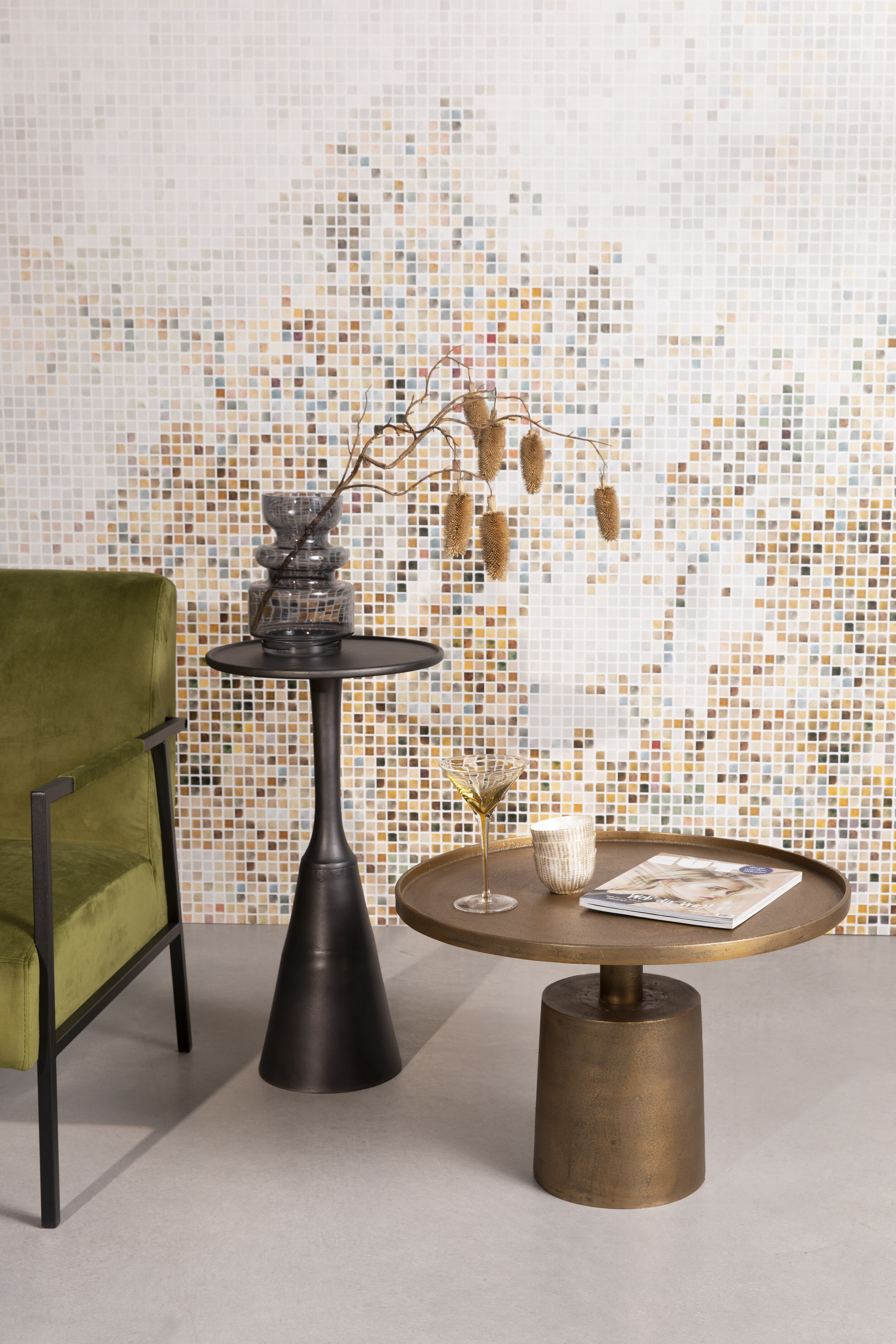 ZILT Salontafel 'Margriet' kleur Antique Brass
