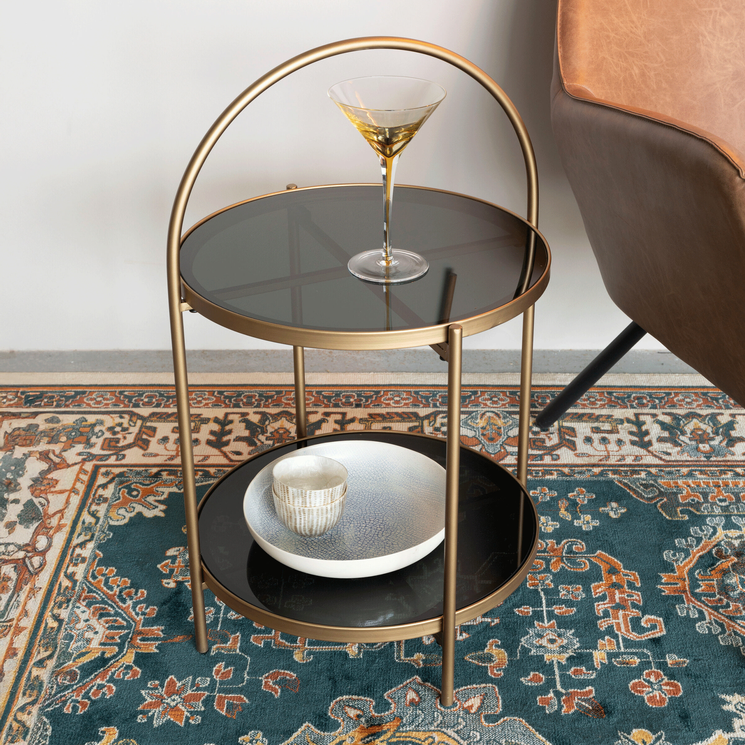 ZILT Bijzettafel Cesario 43cm - Goud - Rond