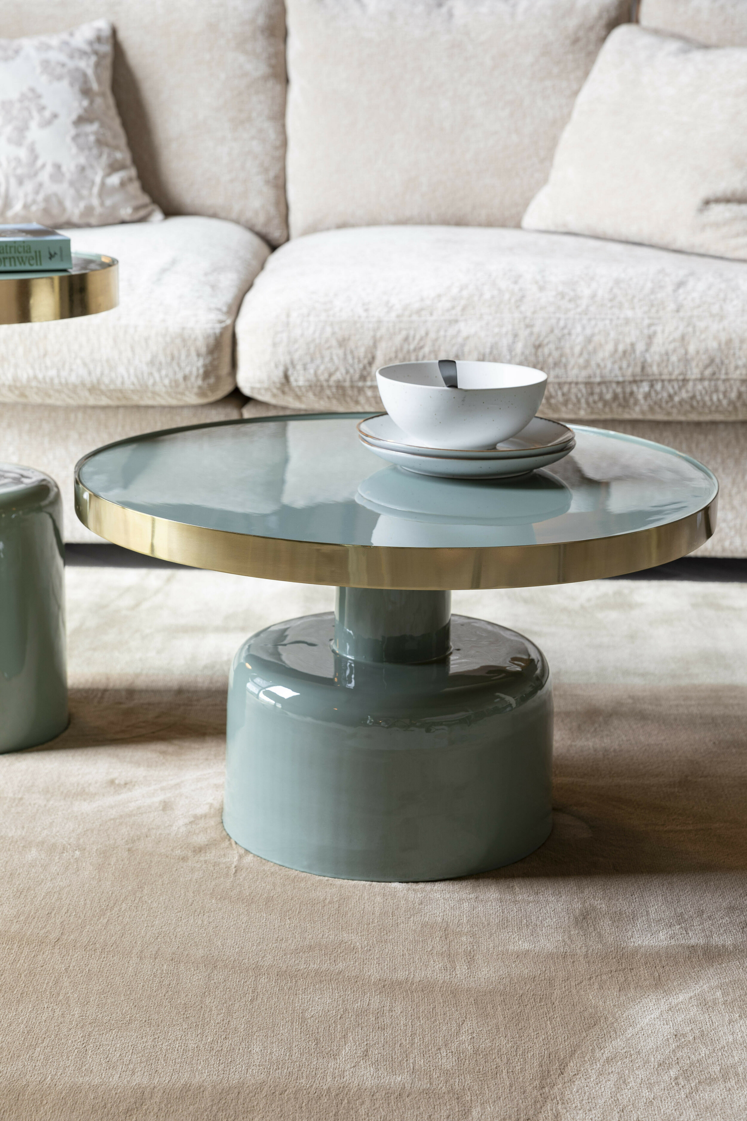 Zuiver Ronde Salontafel 'Glam' 60cm, kleur Groen