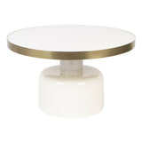 Zuiver Ronde Salontafel 'Glam' 60cm, kleur Wit