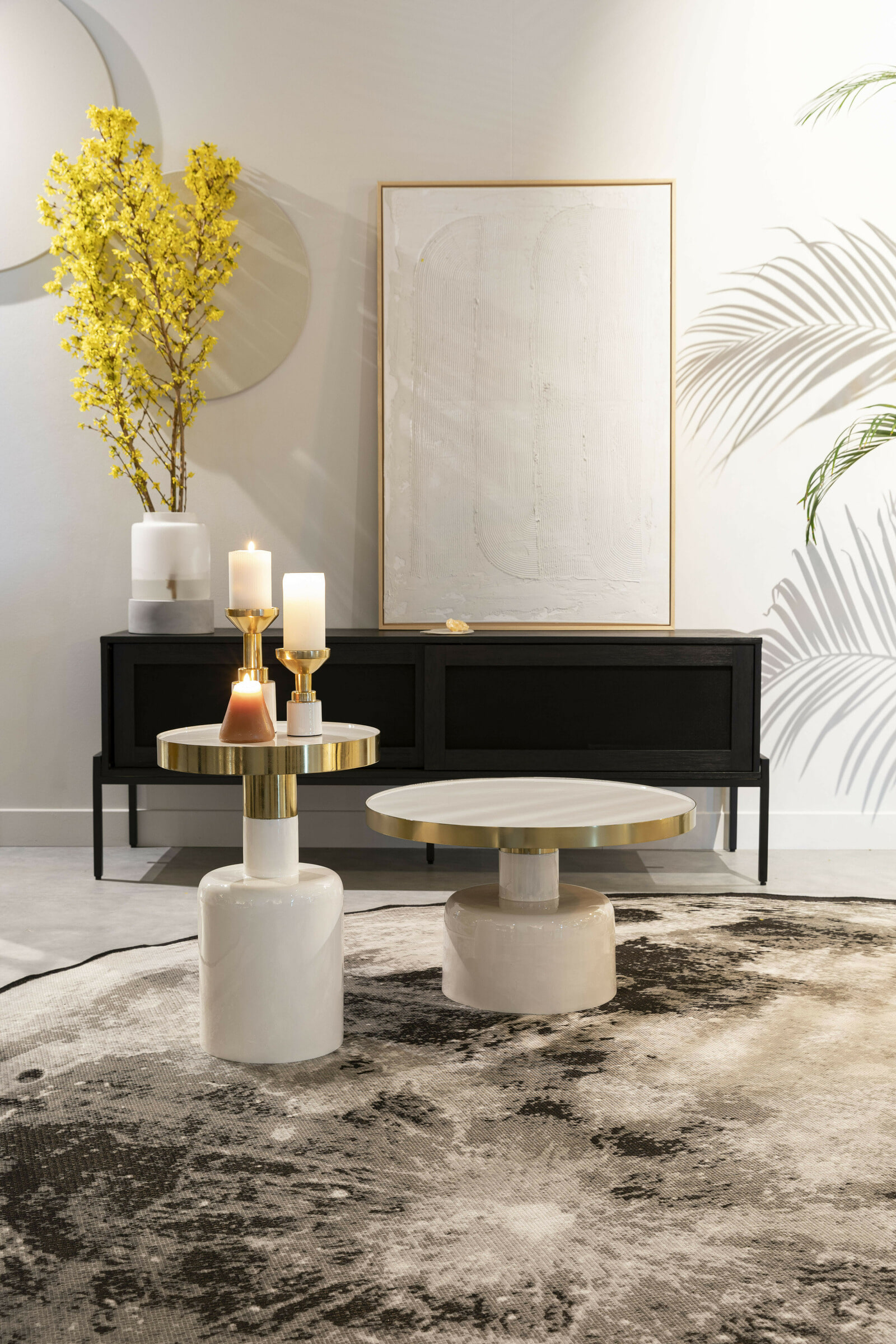 Zuiver Ronde Salontafel 'Glam' 60cm, kleur Wit