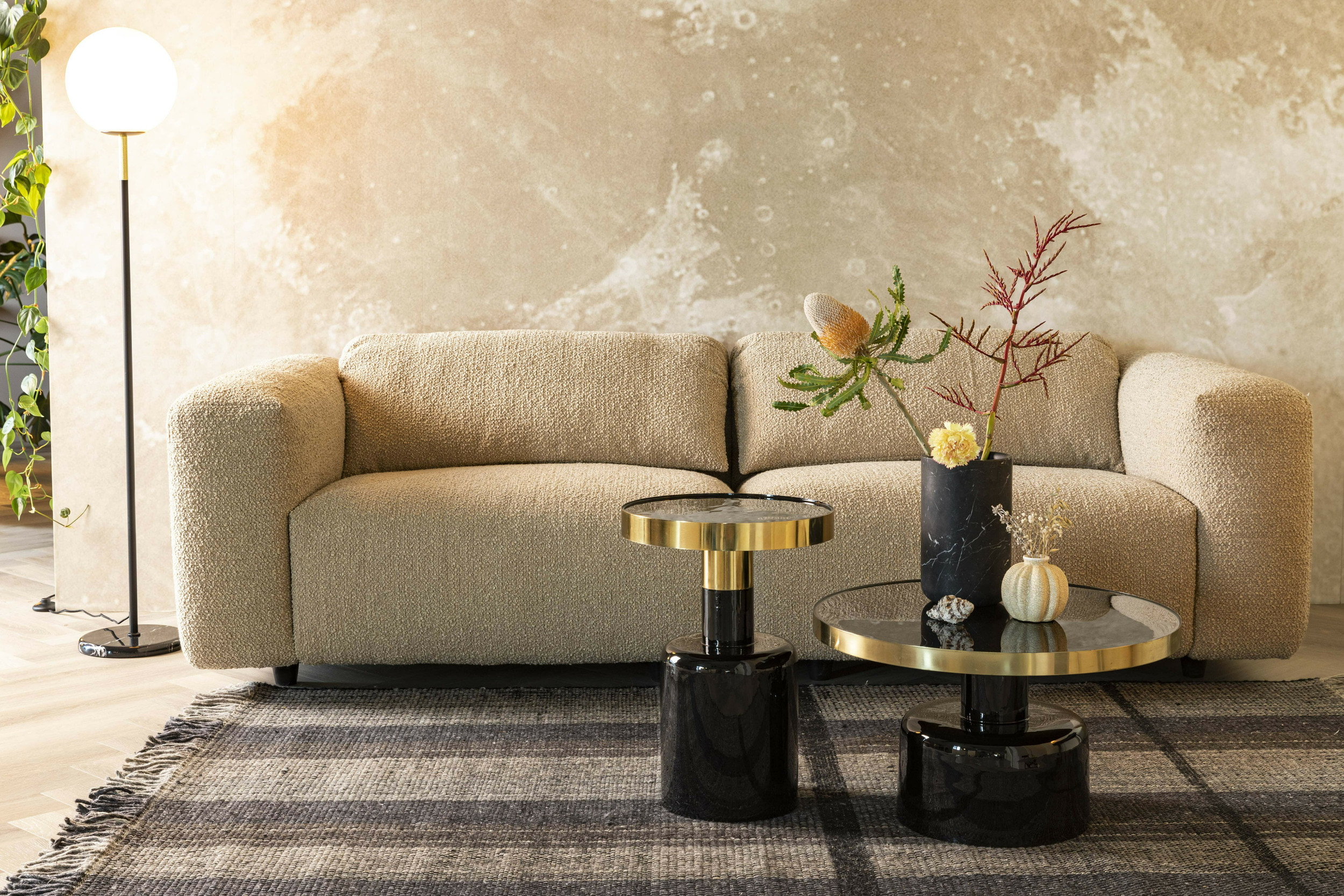 Zuiver Ronde Salontafel 'Glam' 60cm, kleur Zwart