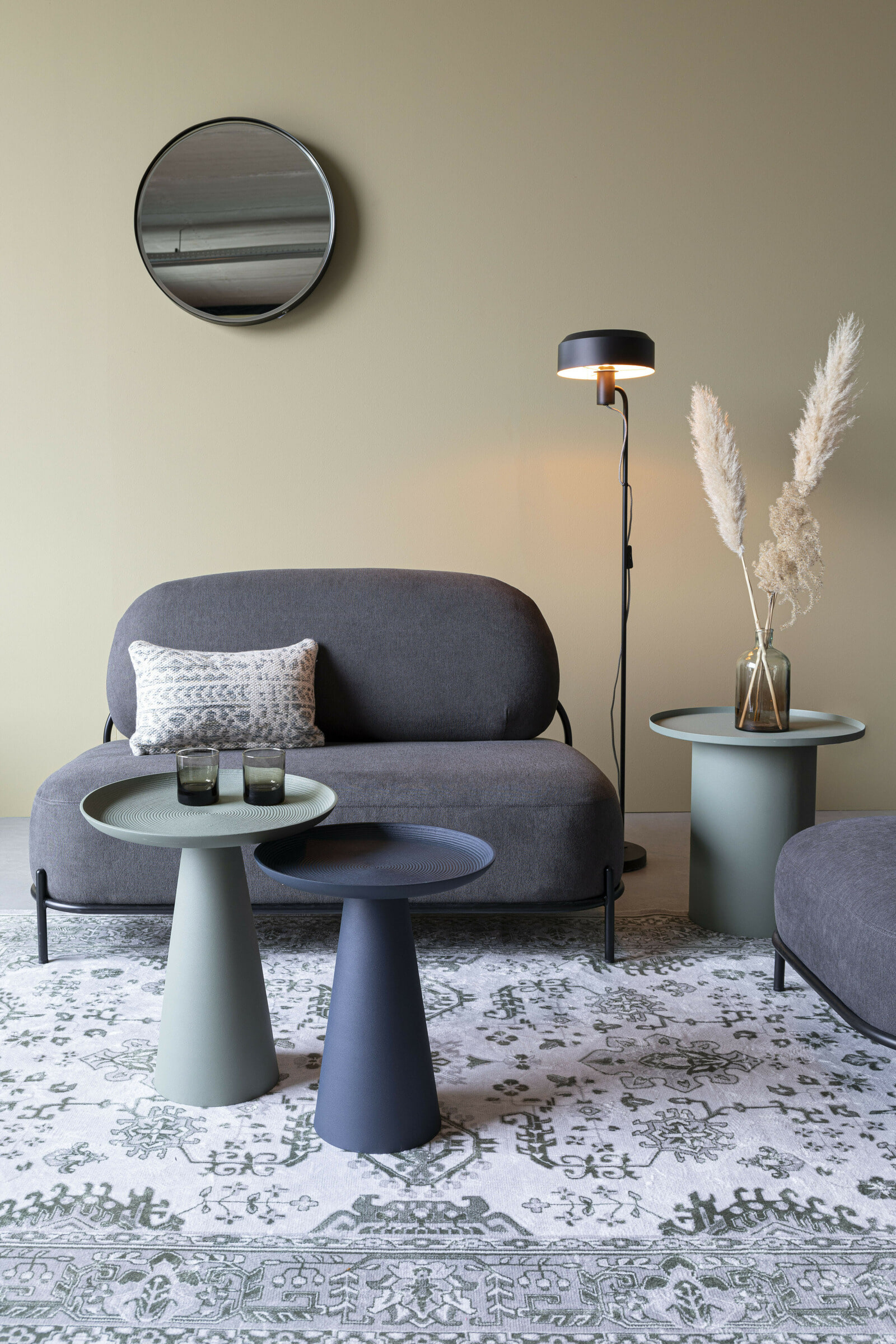 ZILT Ronde Bijzettafel 'Lassi' kleur Groen, 40cm