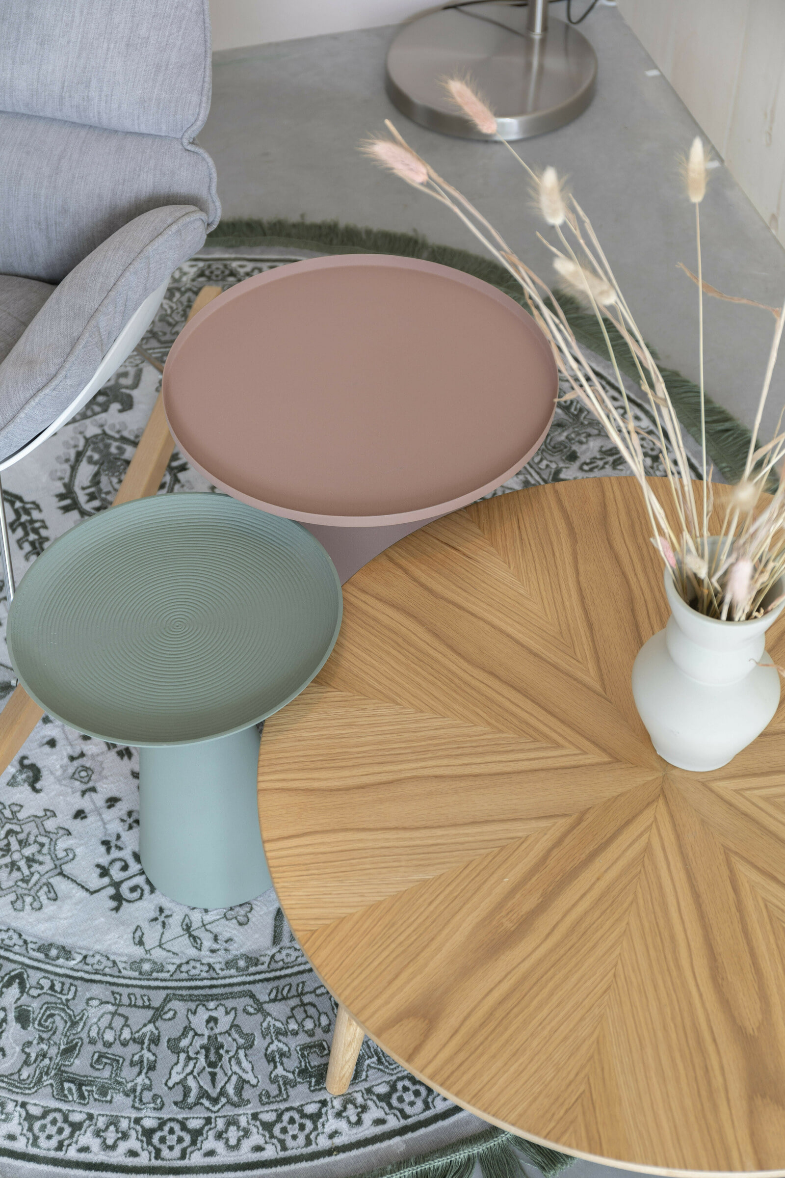 ZILT Ronde Bijzettafel 'Lassi' kleur Groen, 35cm