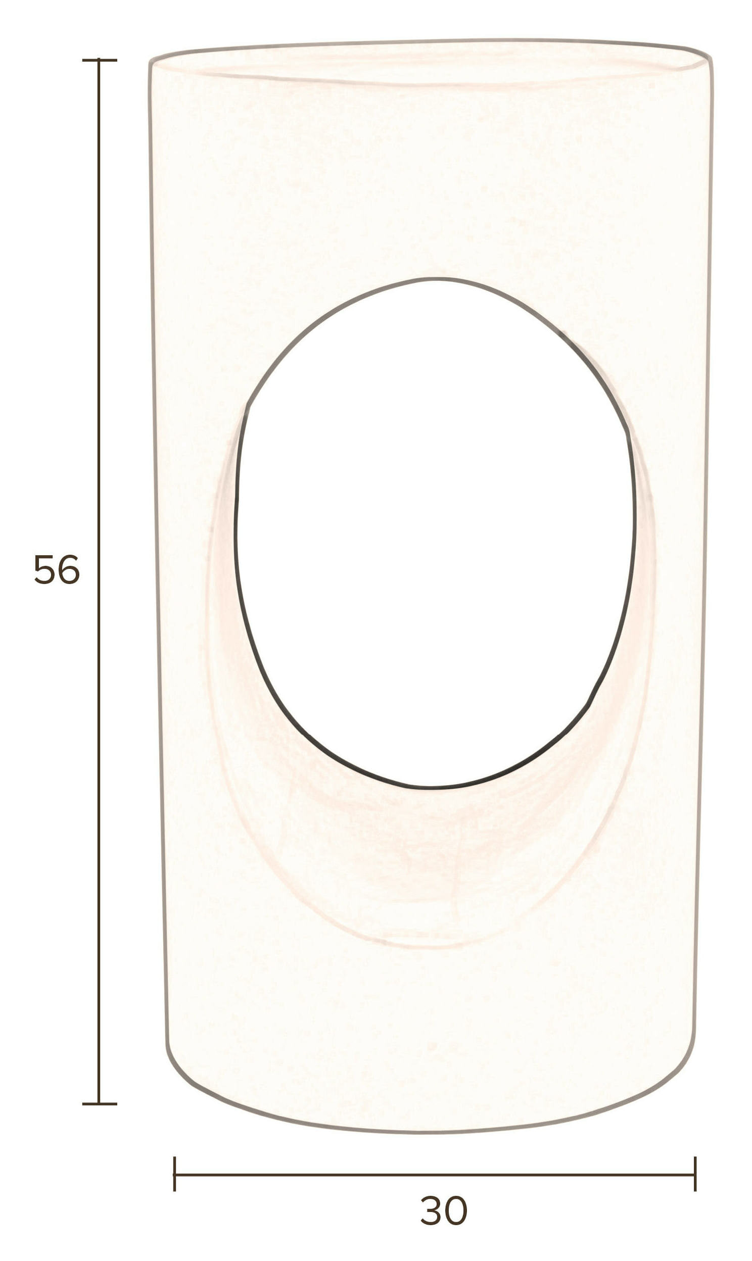 Dutchbone Ronde Bijzettafel 'Sai' 30cm, kleur Zwart